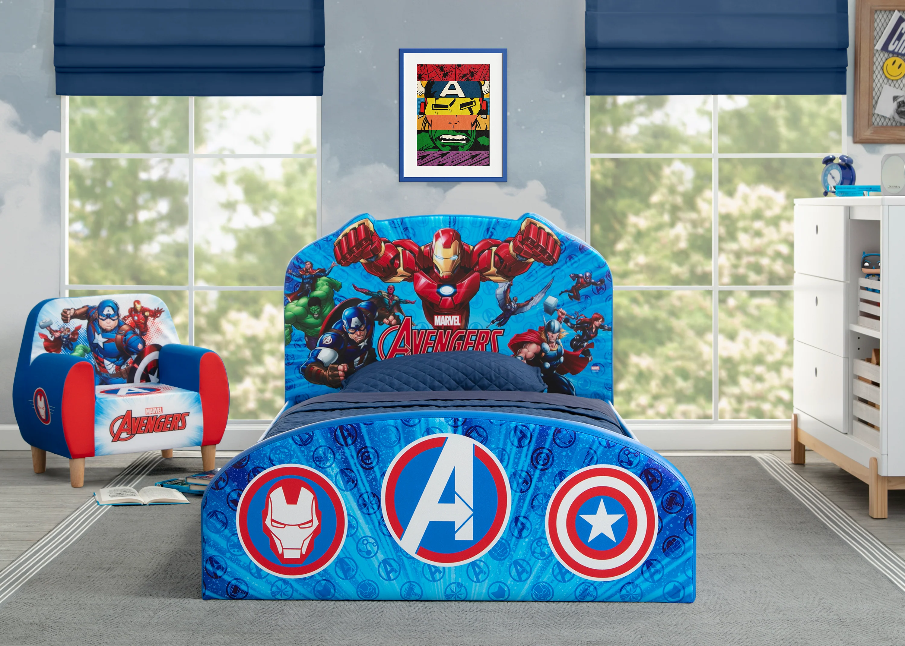 Marvel Avengers Upholstered Twin Bed