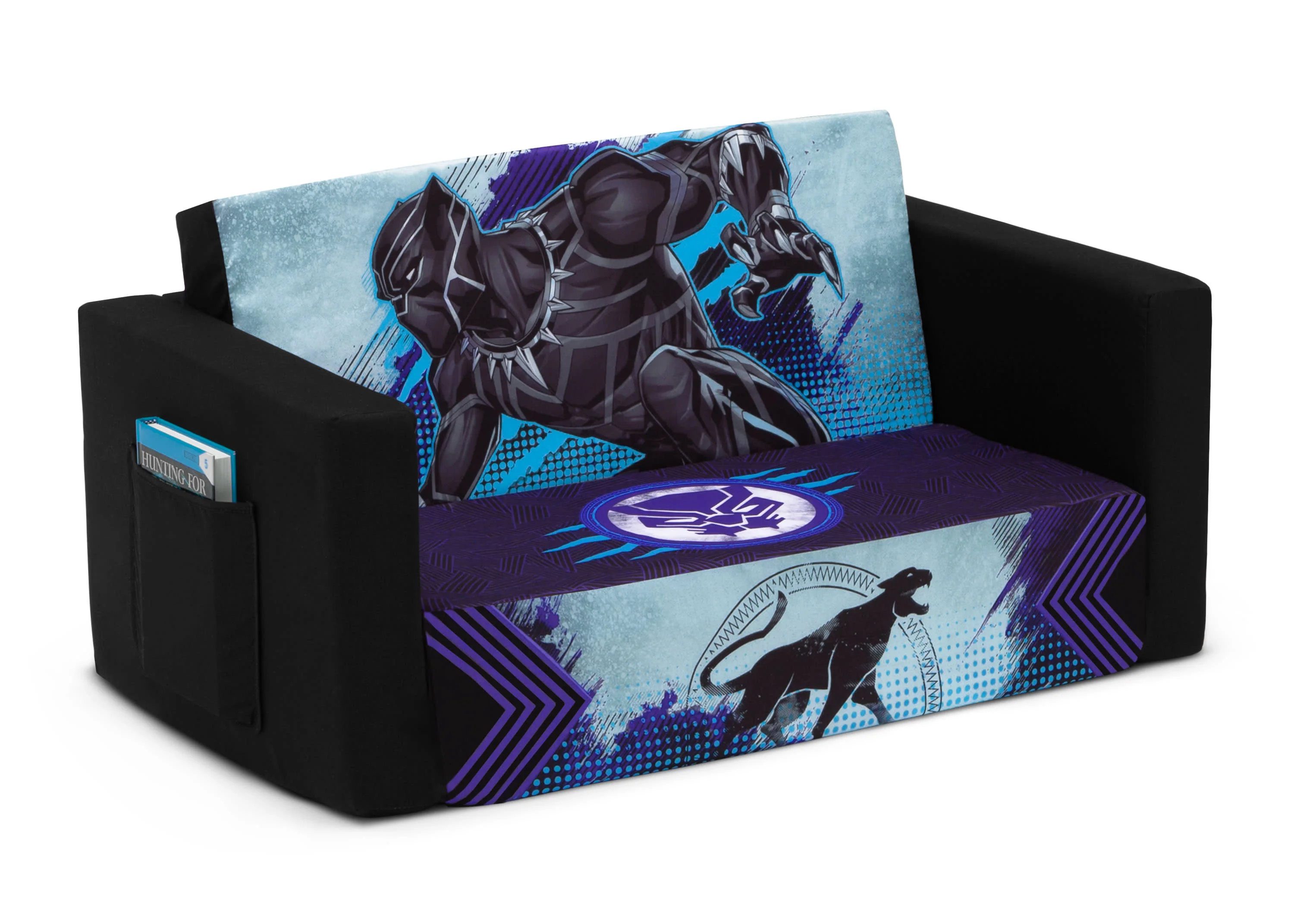 Marvel Black Panther Cozee Flip-Out Sofa with Memory Foam - 2-in-1 Convertible Sofa to Lounger - Image 3