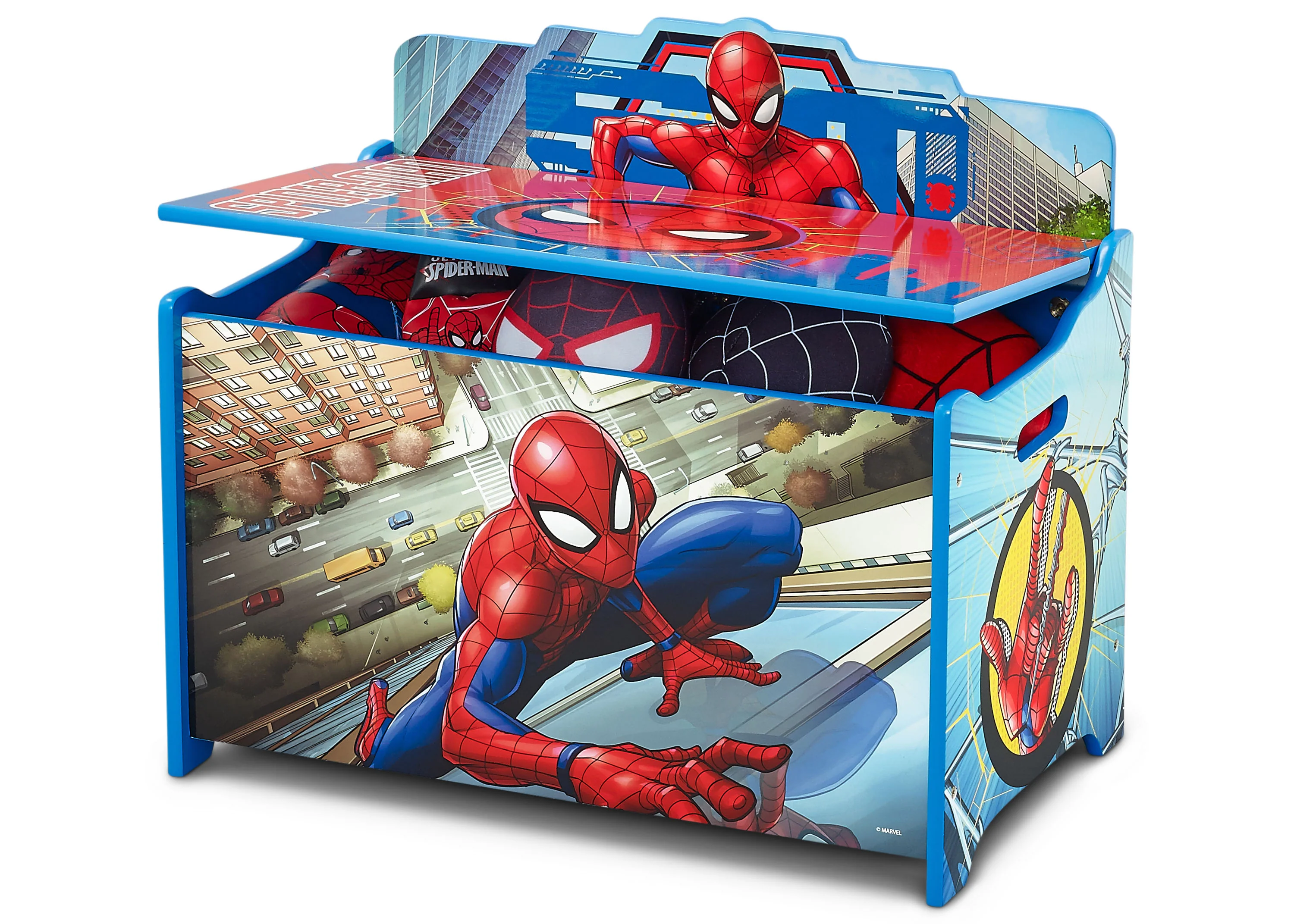 Marvel Spider-Man 2-Piece Toddler Bedroom Set - Includes Toddler Bed and Deluxe Toy Box - Image 3