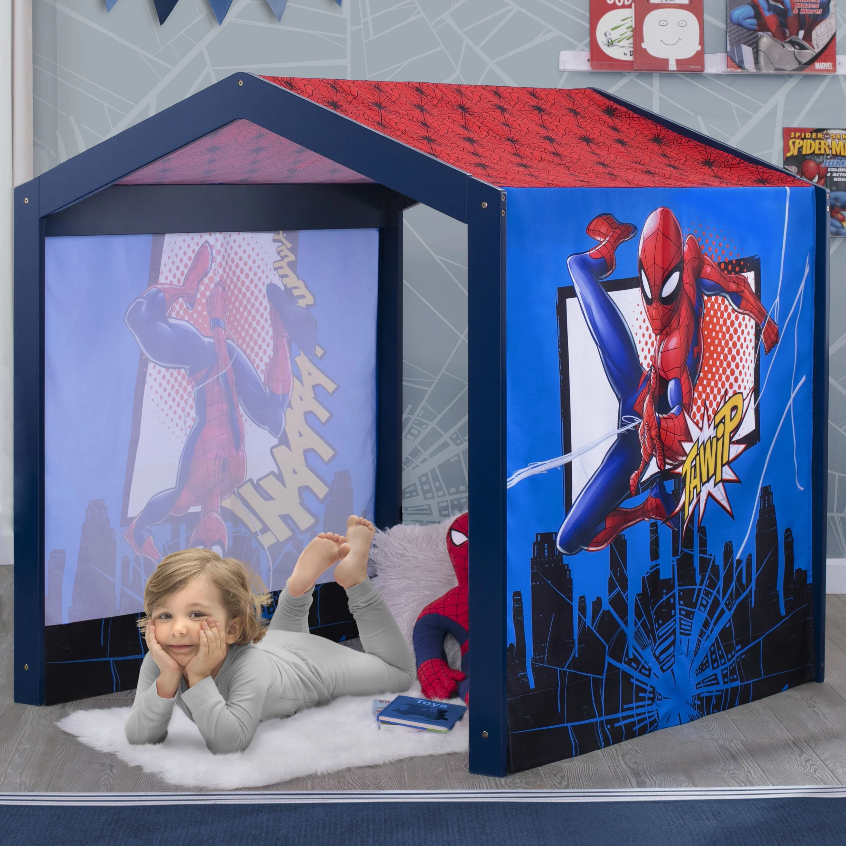 Spider-Man Indoor Playhouse with Fabric Tent - Image 5