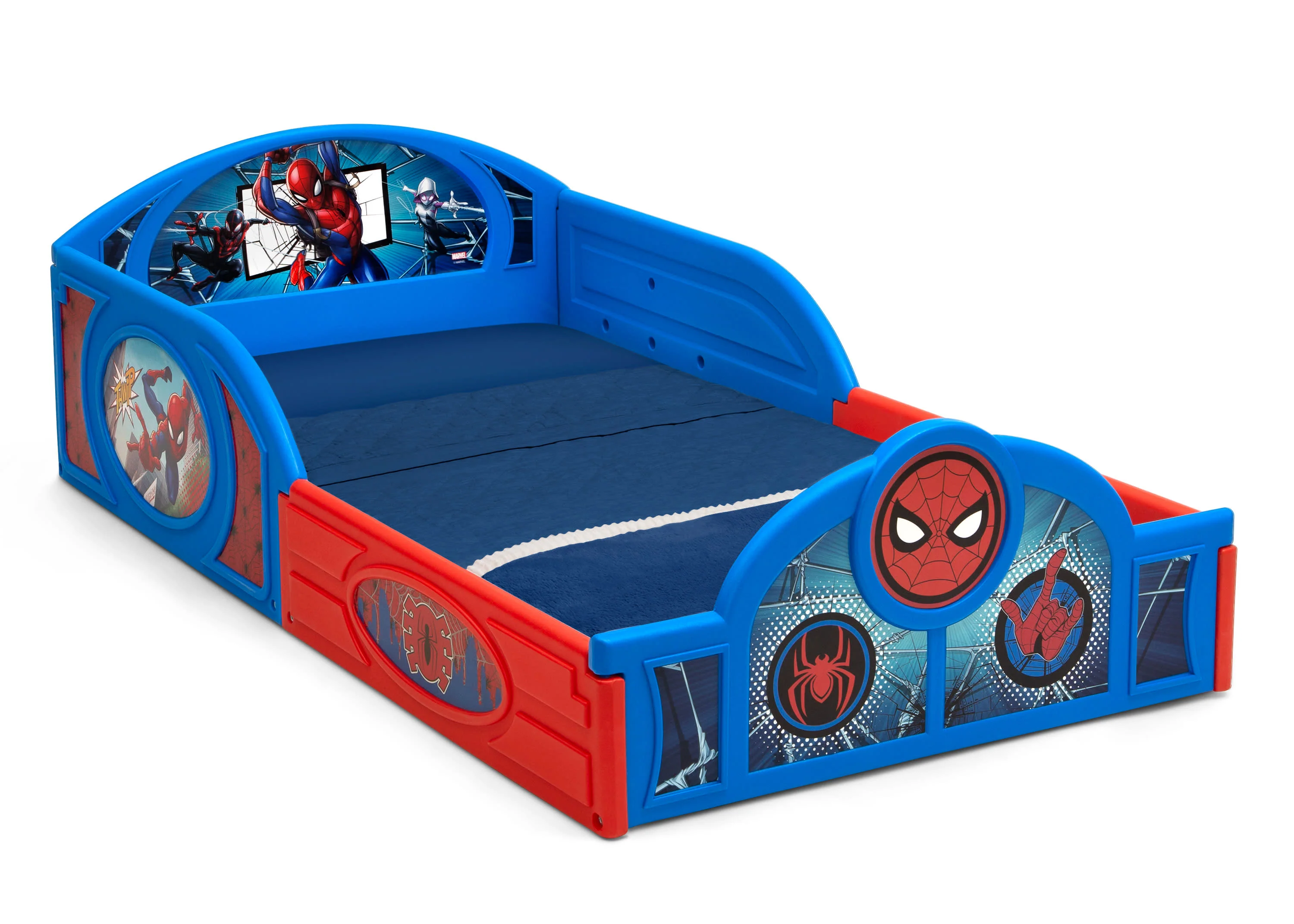 Spider-Man Sleep and Play Toddler Bed with Built-In Guardrails - Image 6