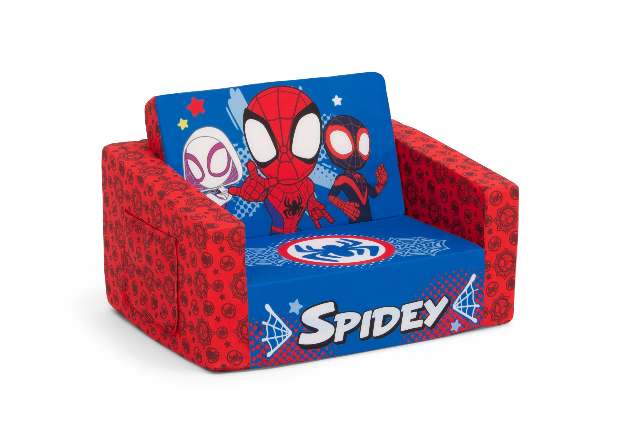 Marvel Spidey and His Amazing Friends Cozee Flip-Out Chair - 2-in-1 Convertible Chair to Lounger for Kids - Image 3