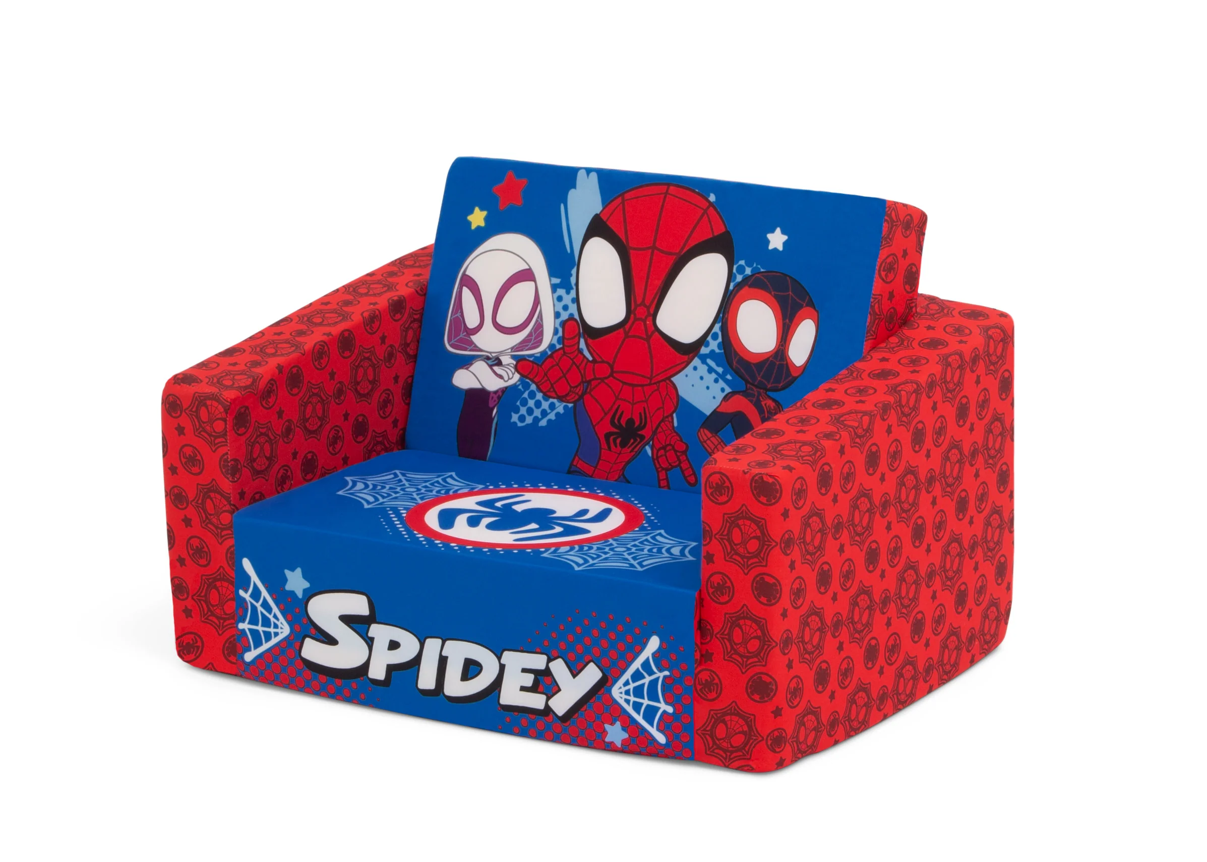 Marvel Spidey and His Amazing Friends Cozee Flip-Out Chair - 2-in-1 Convertible Chair to Lounger for Kids - Image 4
