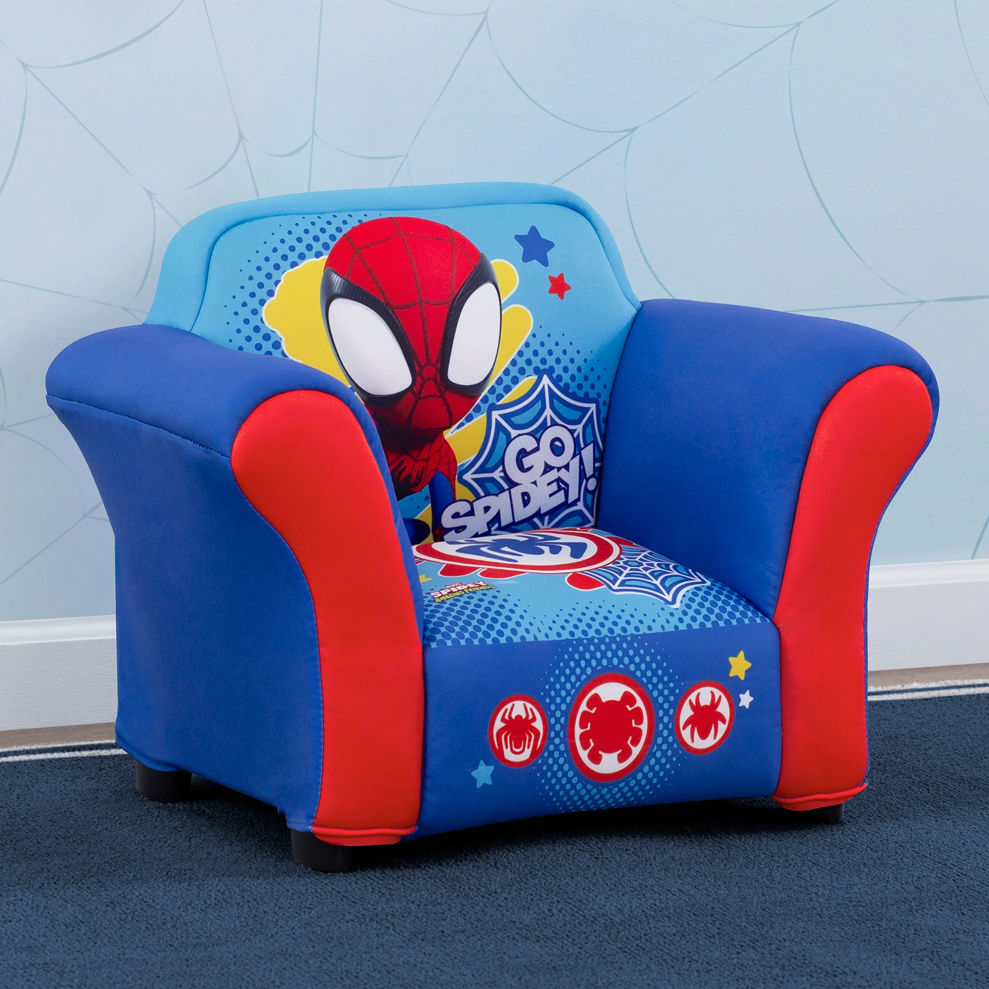 Spidey and His Amazing Friends Upholstered Chair with Sculpted Plastic Frame - Image 6