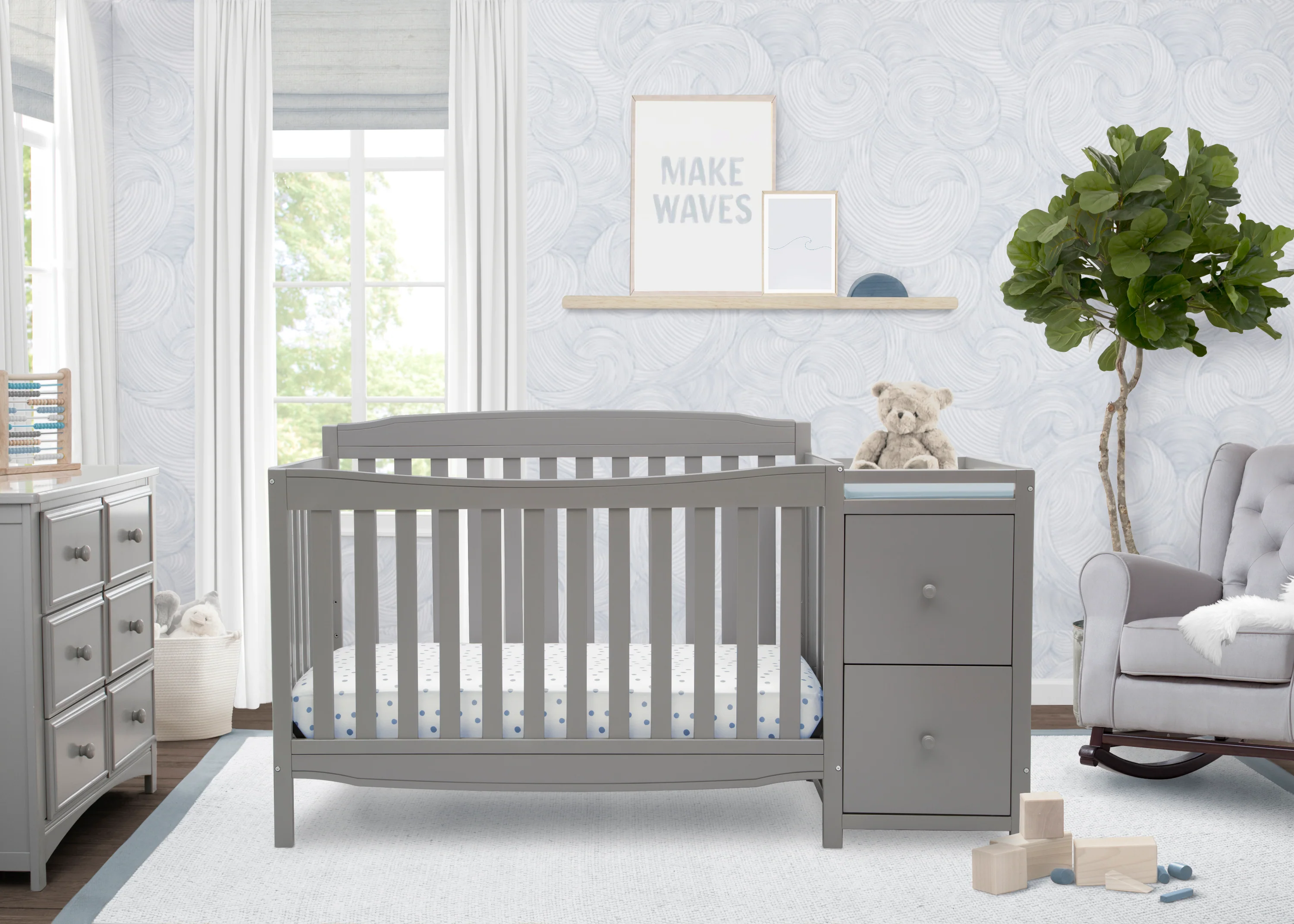 Mason Convertible 6-in-1 Crib and Changer - Image 2