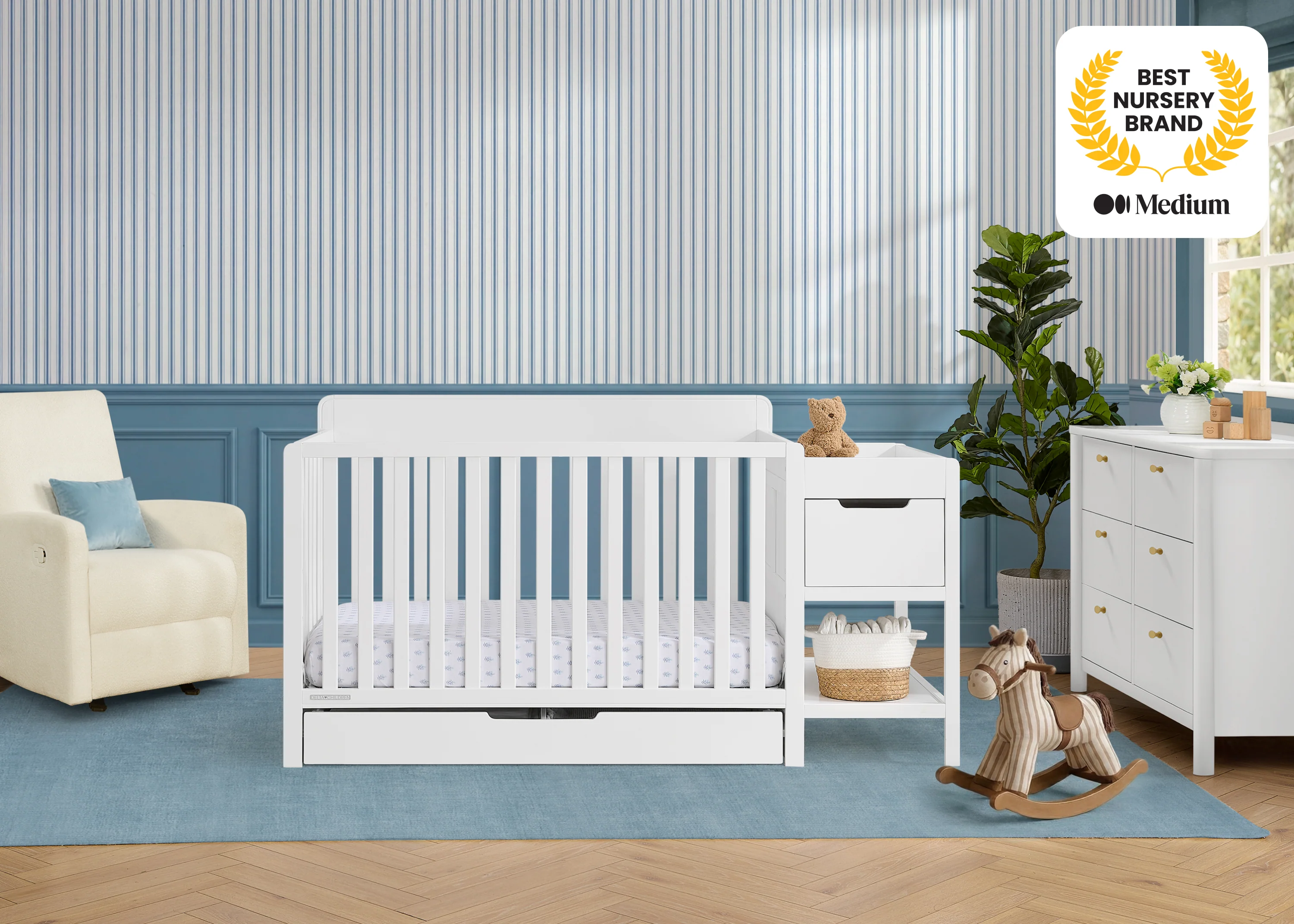 Maya 5-in-1 Convertible Crib and Changer with Storage - Image 32