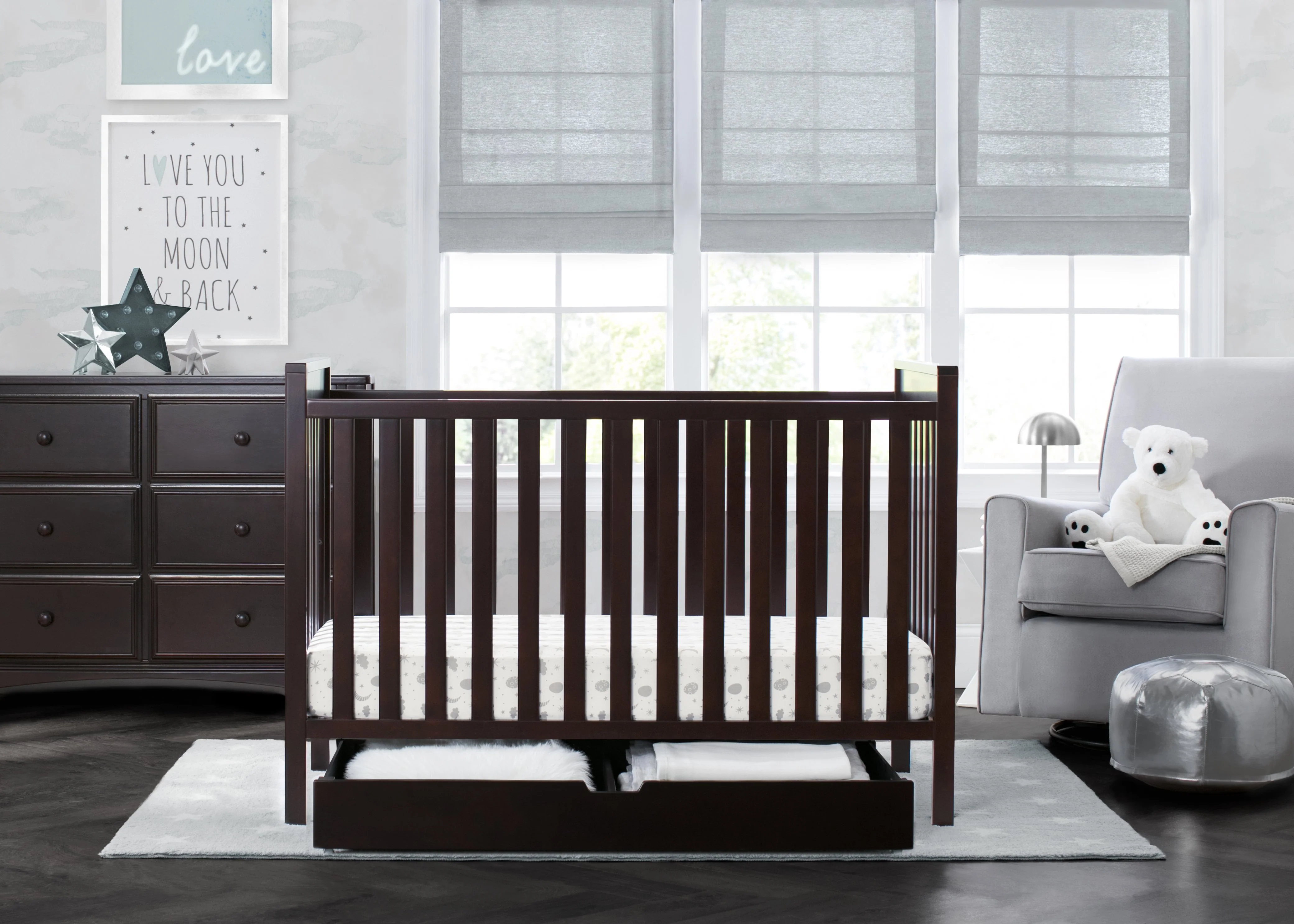Mercer 6-in-1 Convertible Crib + Under Crib Roll-Out Storage - Image 2