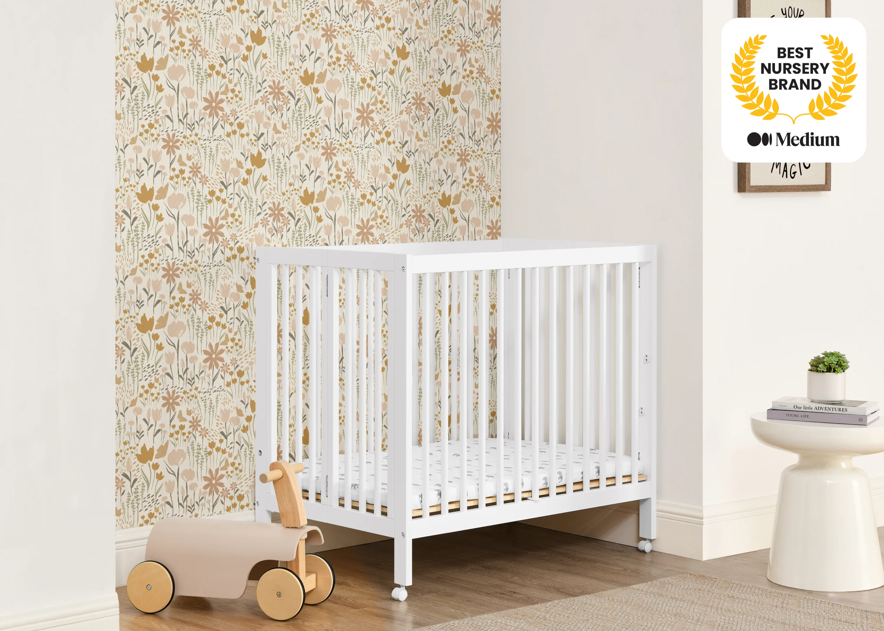 Mia Portable Folding Mini Crib with 1.5-Inch Mattress - Image 18