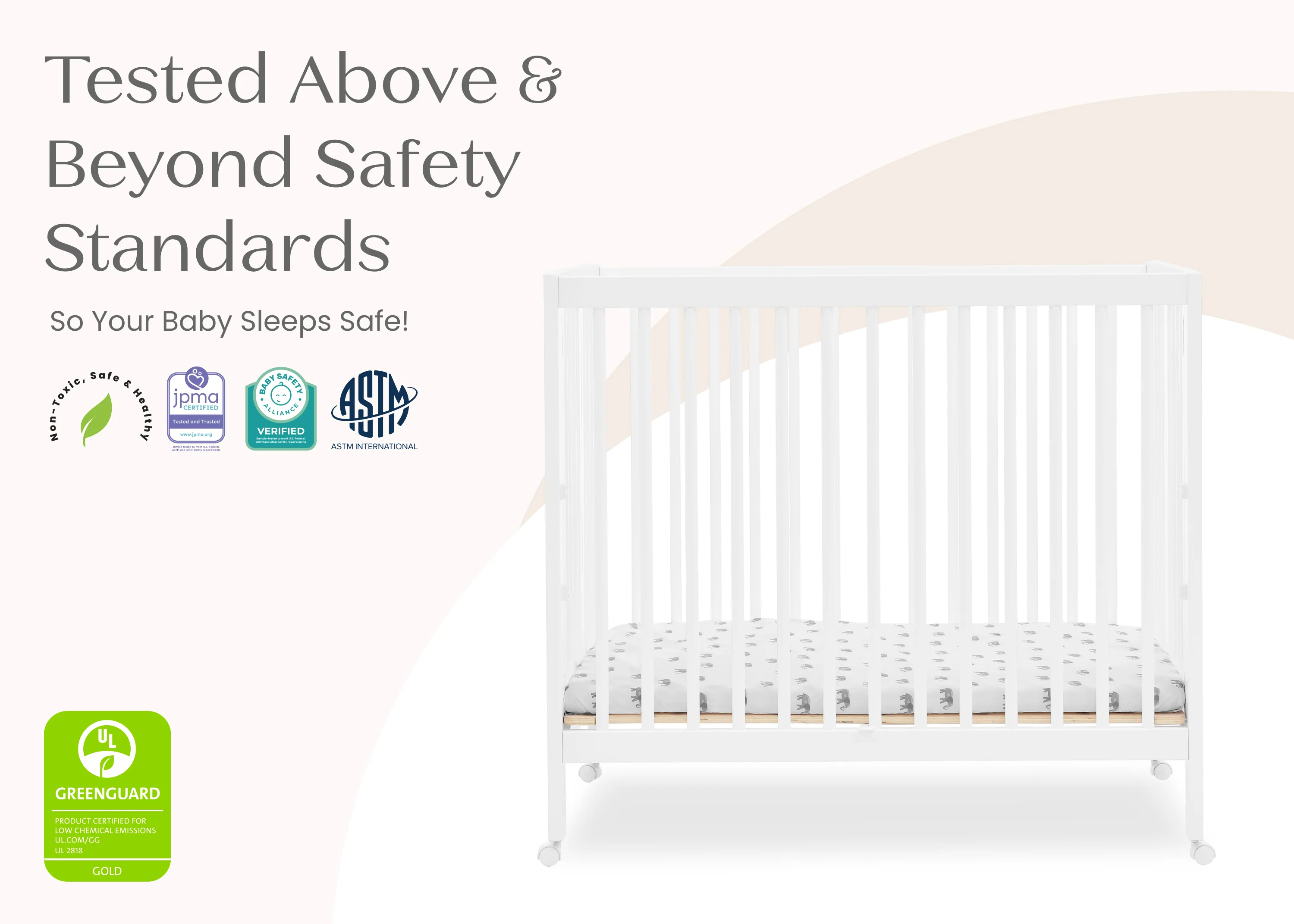 Mia Portable Folding Mini Crib with 1.5-Inch Mattress - Image 23