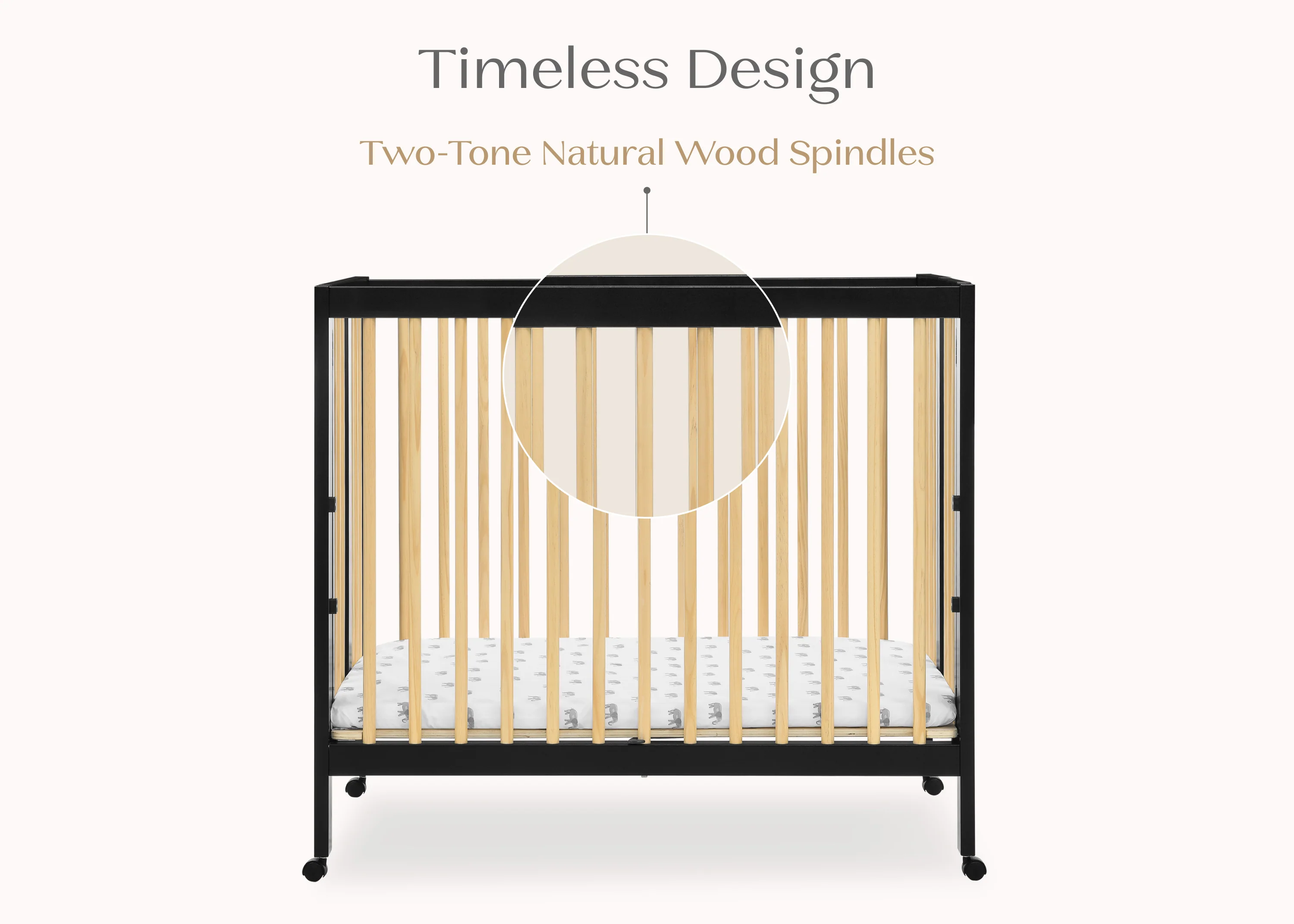 Mia Portable Folding Mini Crib with 1.5-Inch Mattress - Image 39