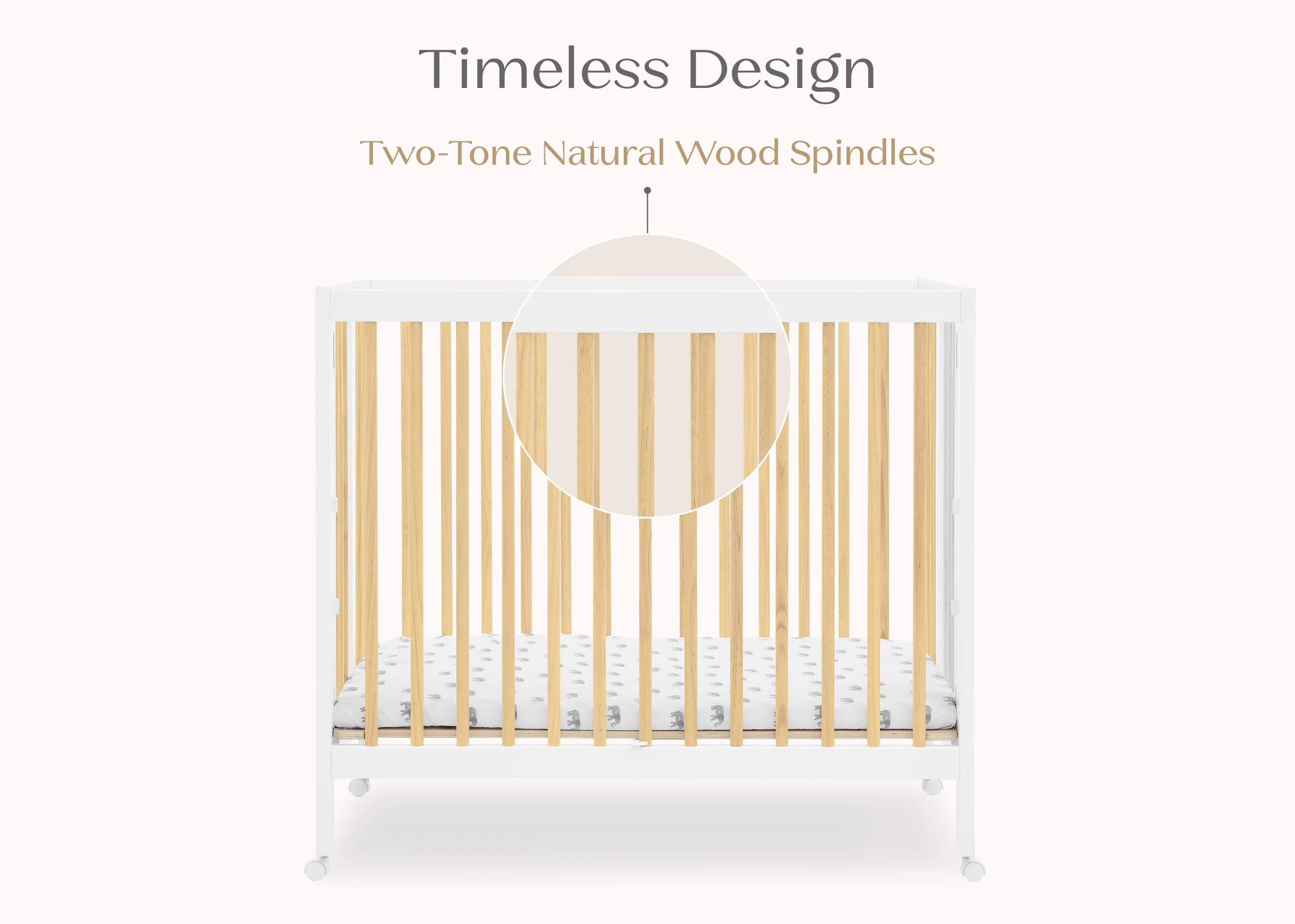 Mia Portable Folding Mini Crib with 1.5-Inch Mattress - Image 7
