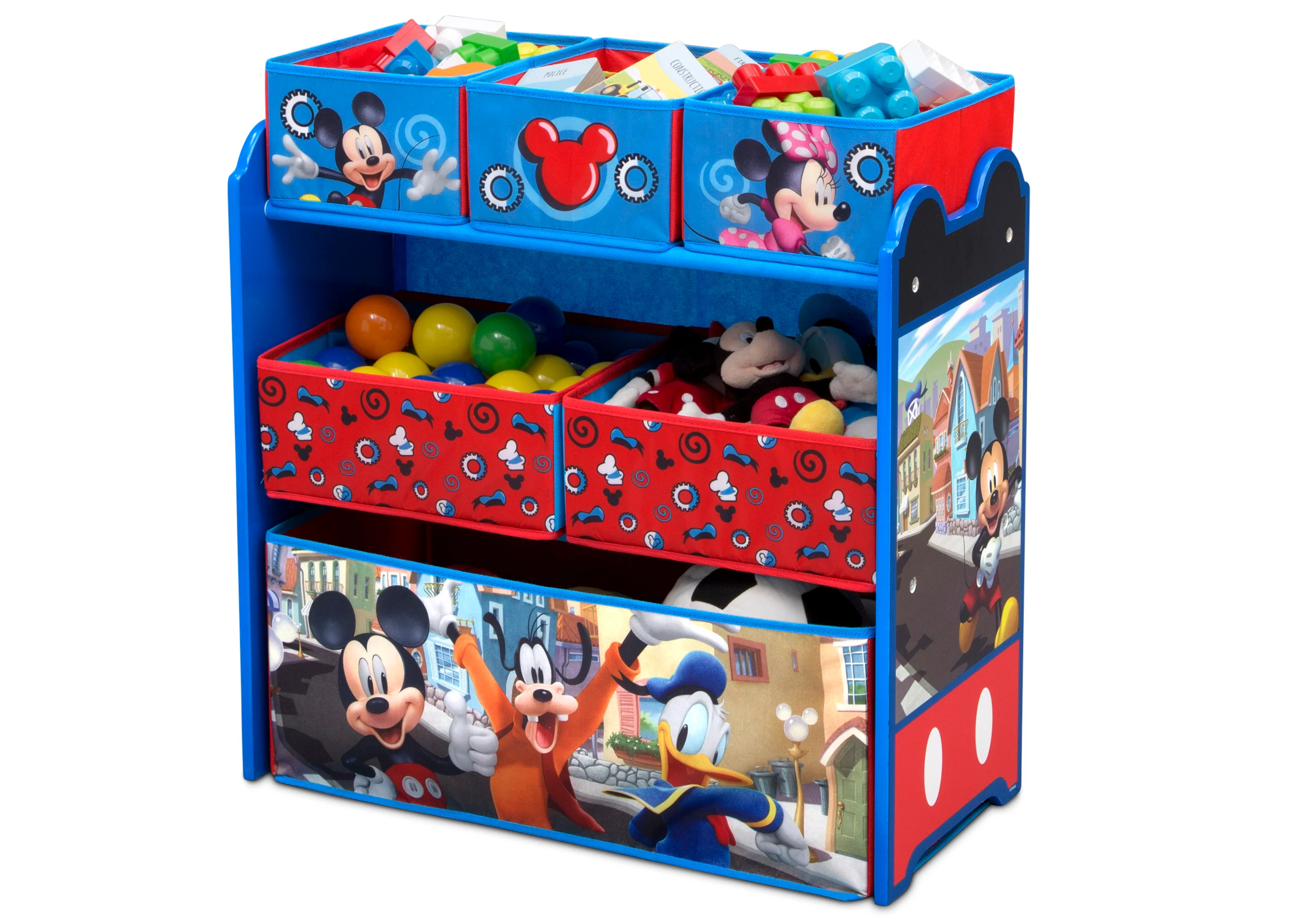 Mickey Mouse 6 Bin Design and Store Toy Organizer - Image 2