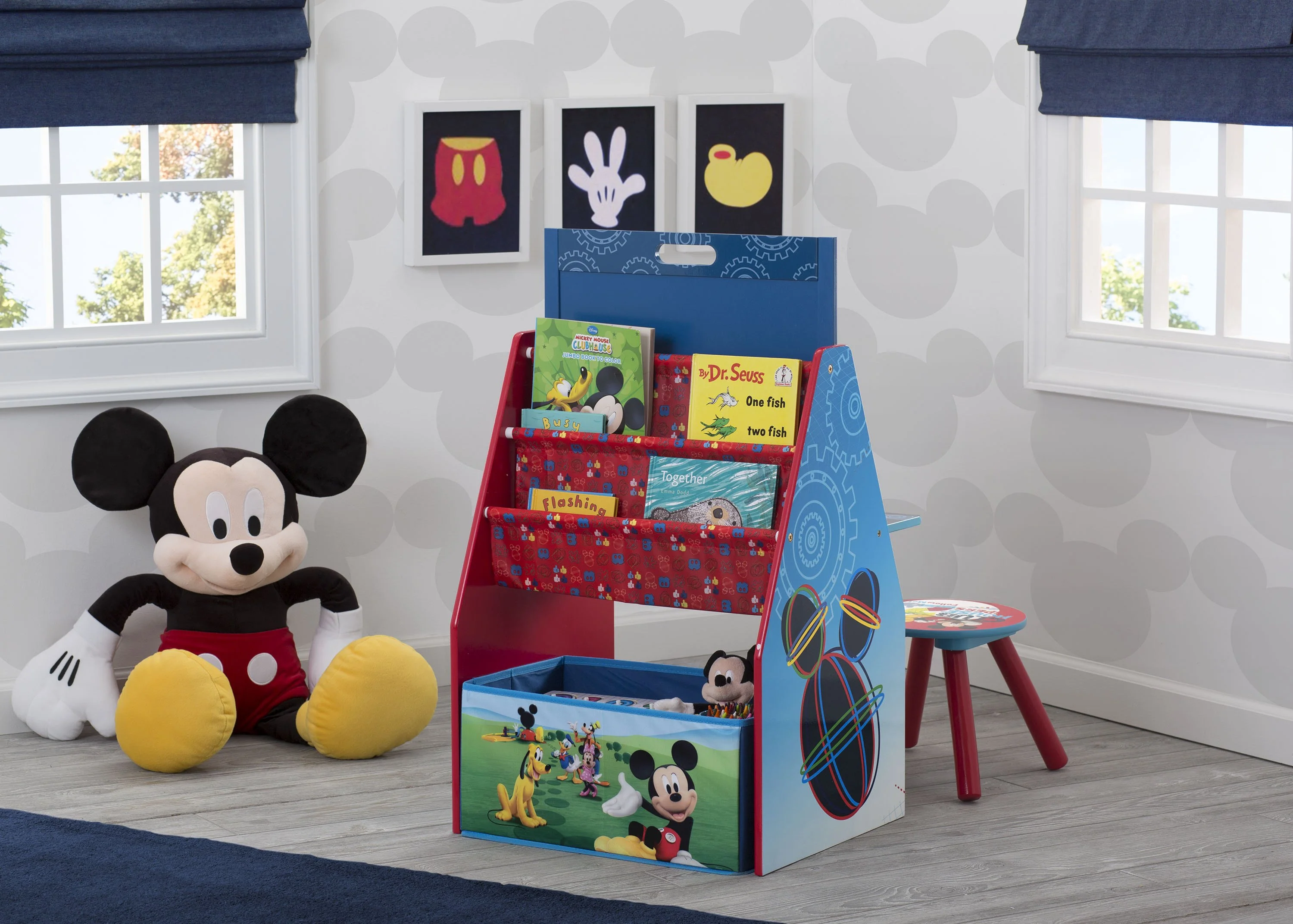 Mickey Mouse Activity Center - Easel Desk with Stool & Toy Organizer - Image 2