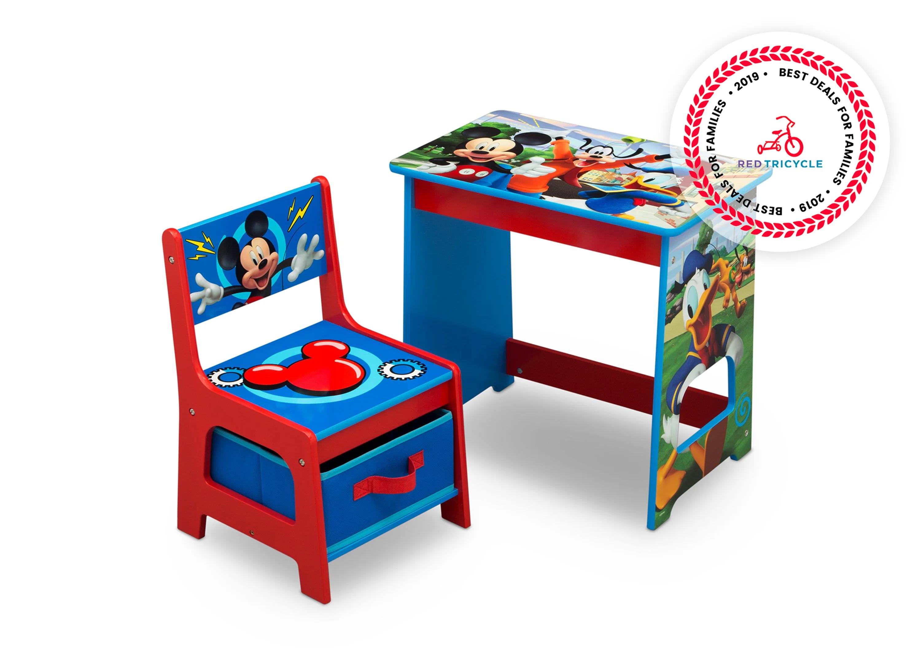 Mickey Mouse Kids Wood Desk and Chair Set - Image 2