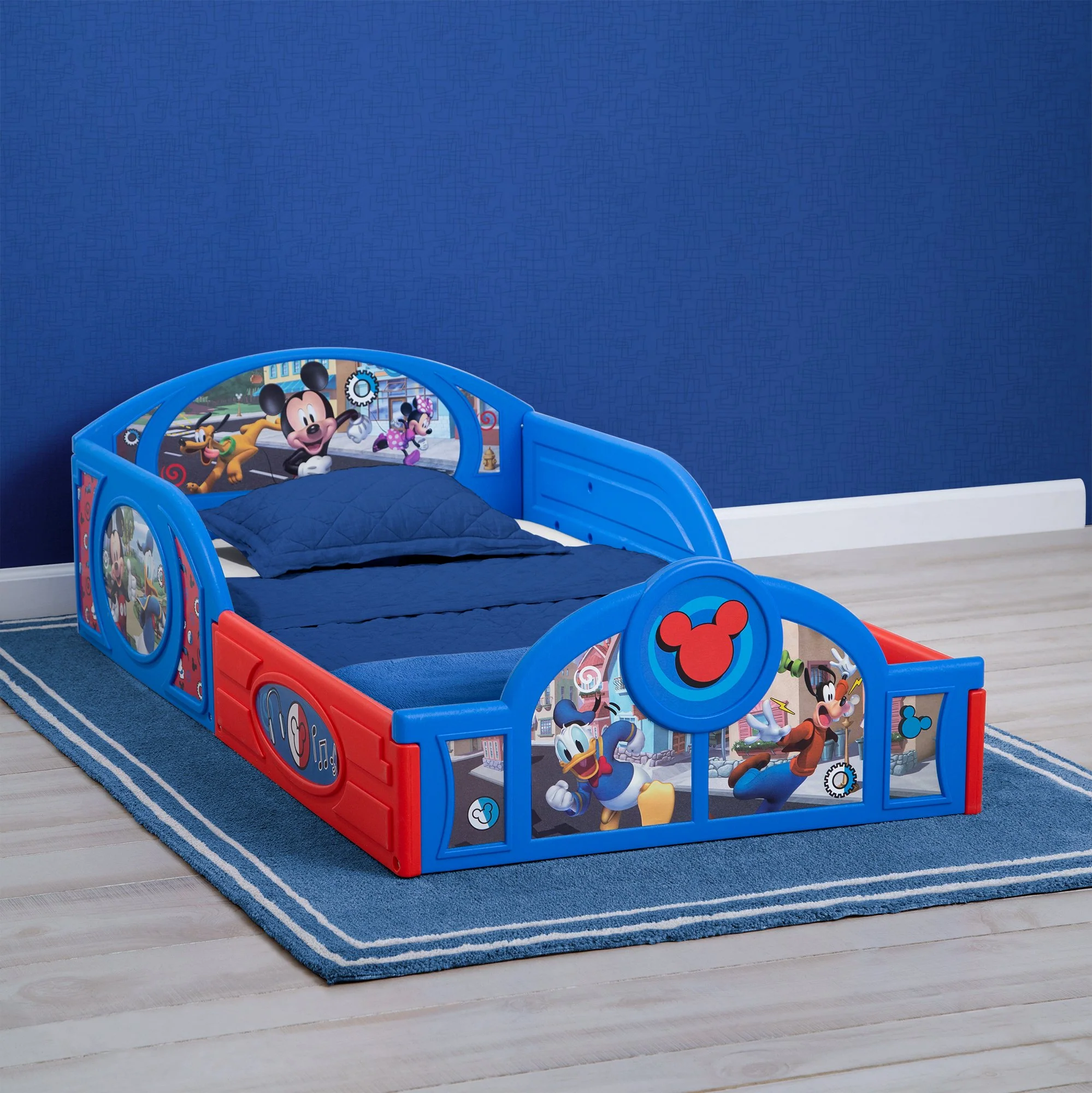 Mickey Mouse Plastic Sleep and Play Toddler Bed - Image 8