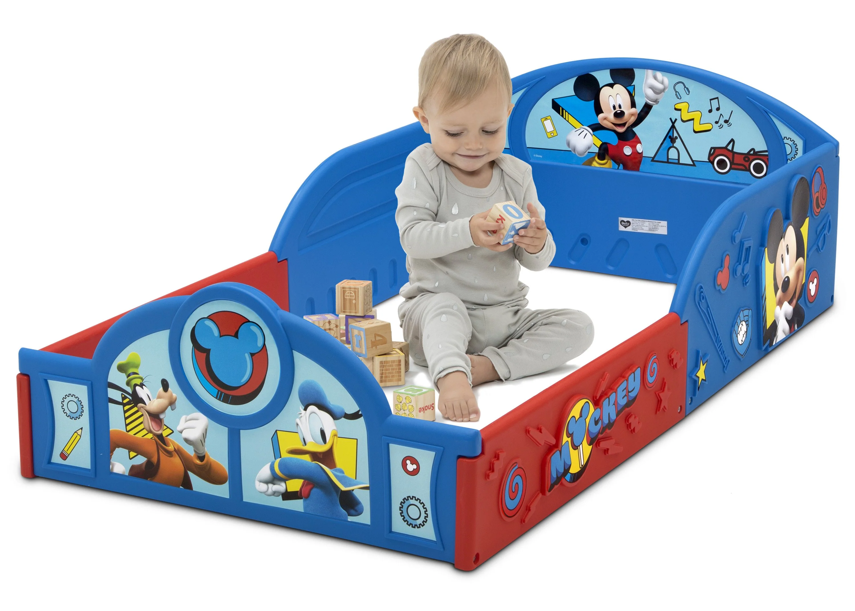 Mickey Mouse Plastic Sleep and Play Toddler Bed - Image 3