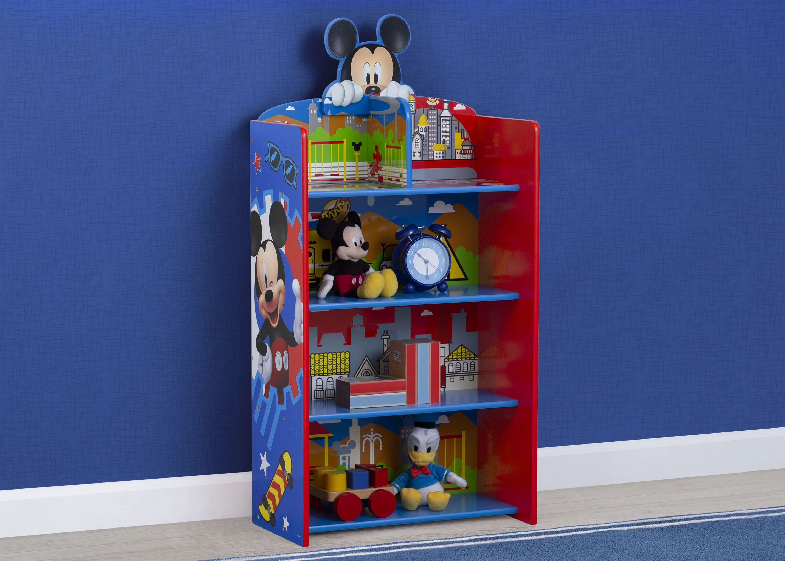 Mickey Mouse Wooden Playhouse 4-Shelf Bookcase - Image 2