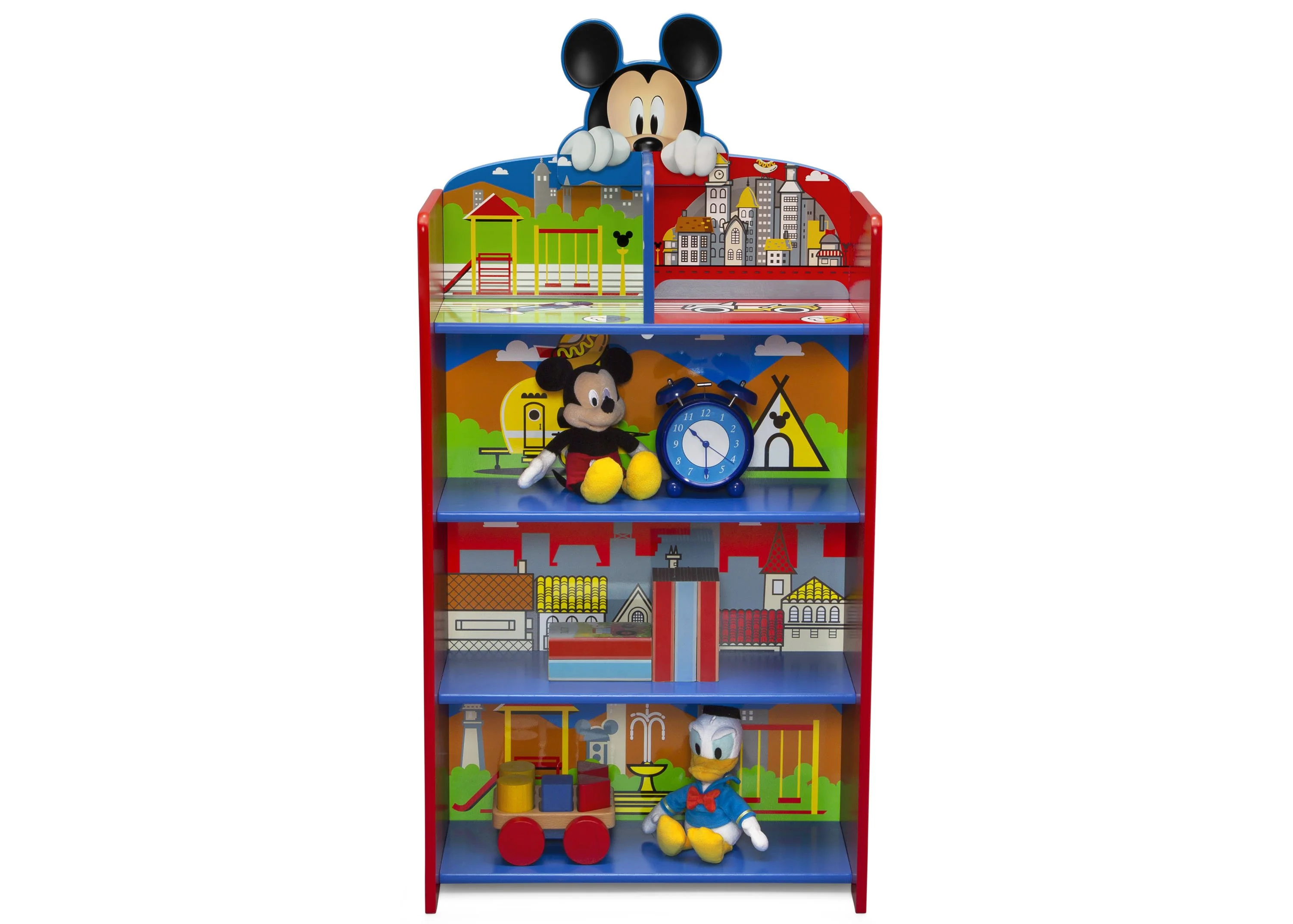 Mickey Mouse Wooden Playhouse 4-Shelf Bookcase - Image 3