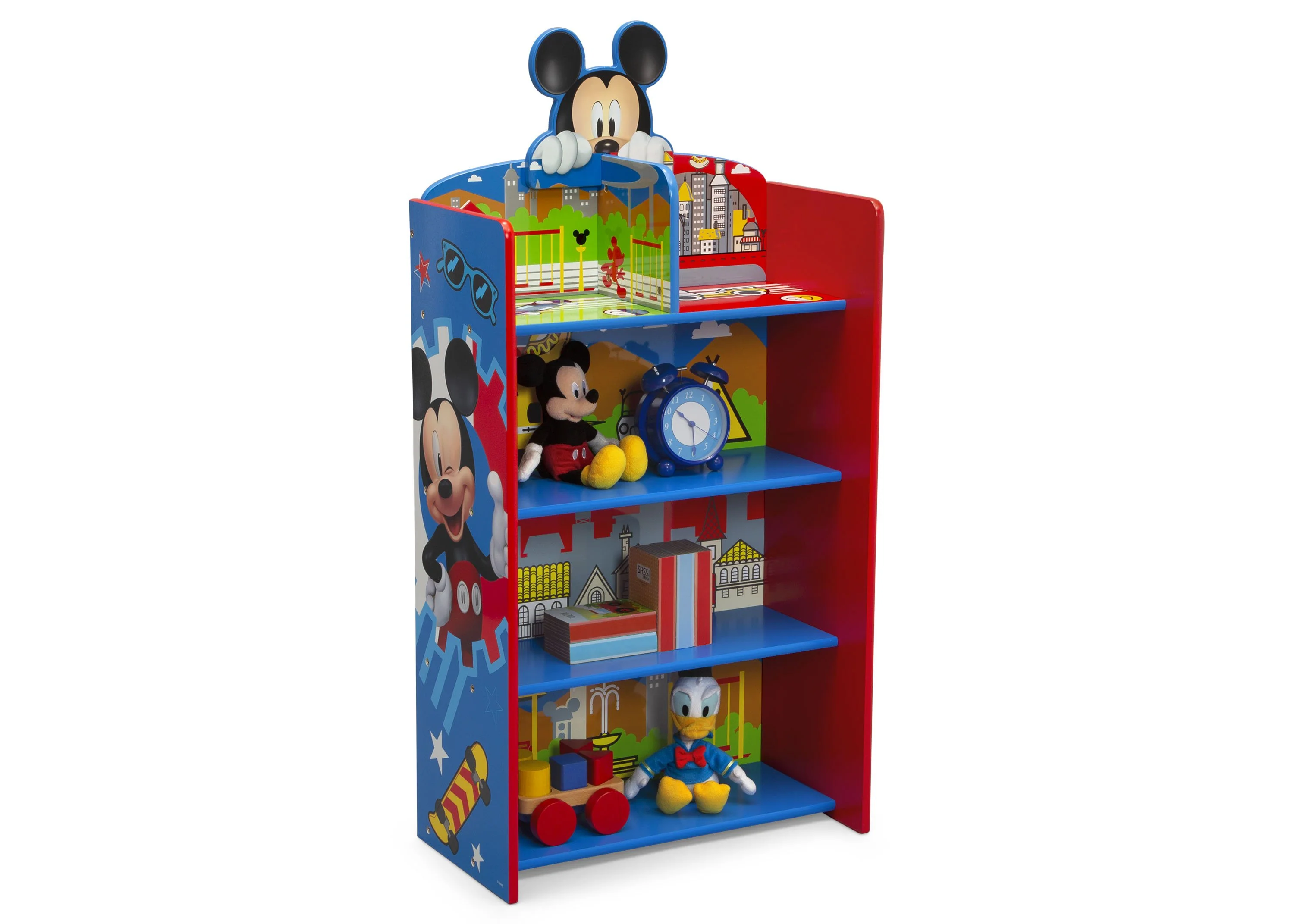 Mickey Mouse Wooden Playhouse 4-Shelf Bookcase - Image 4