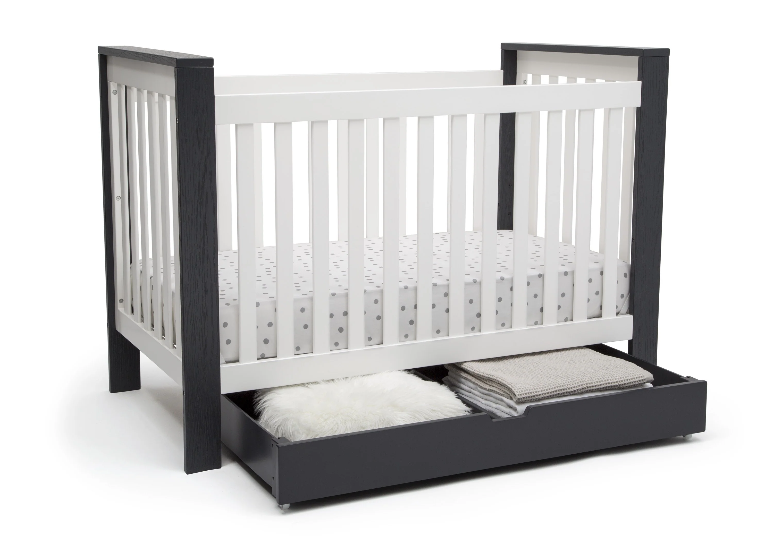 Miles 4-in-1 Convertible Crib + Under Crib Roll-Out Storage - Image 3
