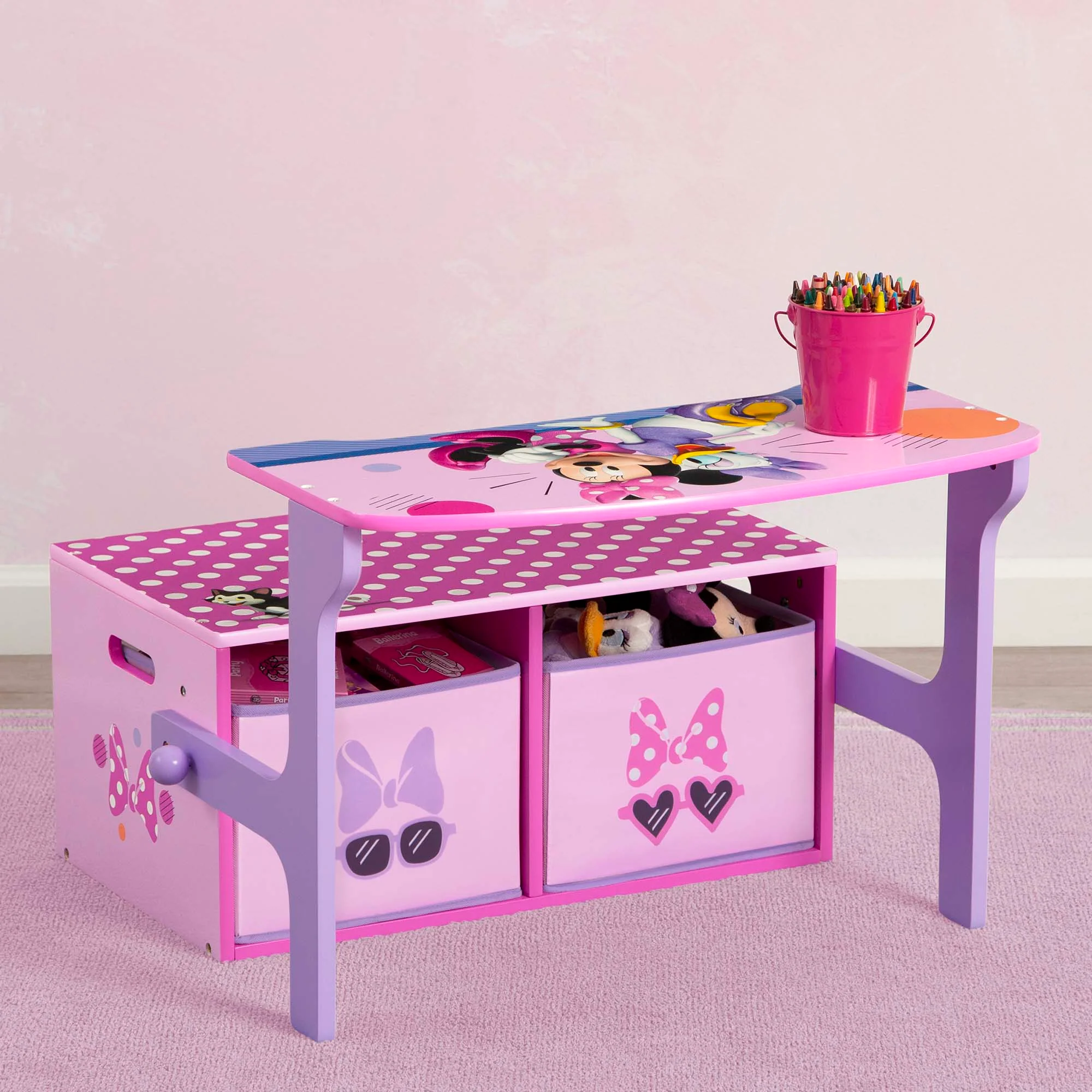 Minnie Mouse 2-in-1 Activity Bench and Desk - Image 6