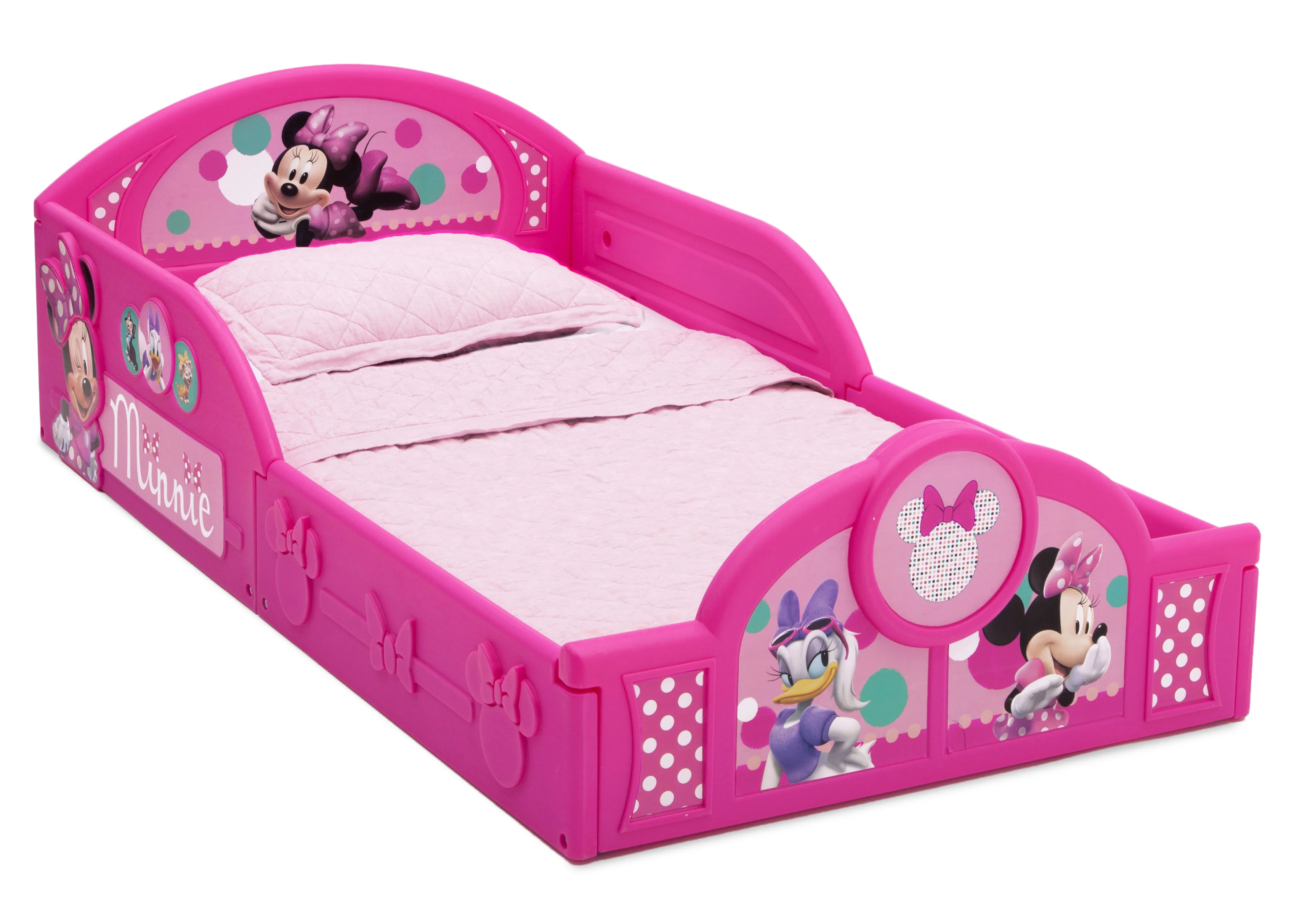 Minnie Mouse 4-Piece Room-in-a-Box Bedroom Set - Includes Toddler Bed, Toy Bin & Desk with Chair - Image 3