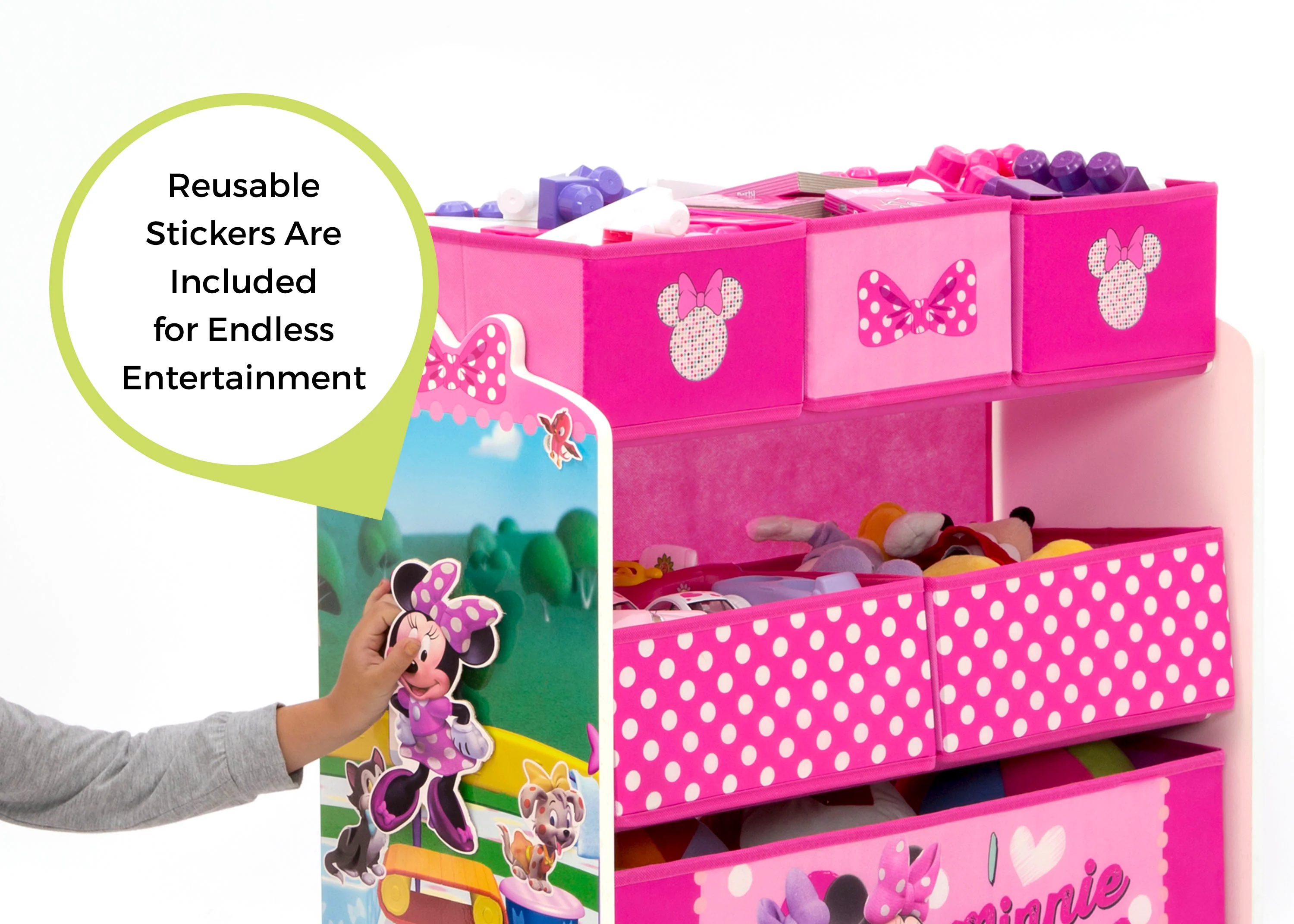 Minnie Mouse 4-Piece Room-in-a-Box Bedroom Set - Includes Toddler Bed, Toy Bin & Desk with Chair - Image 5