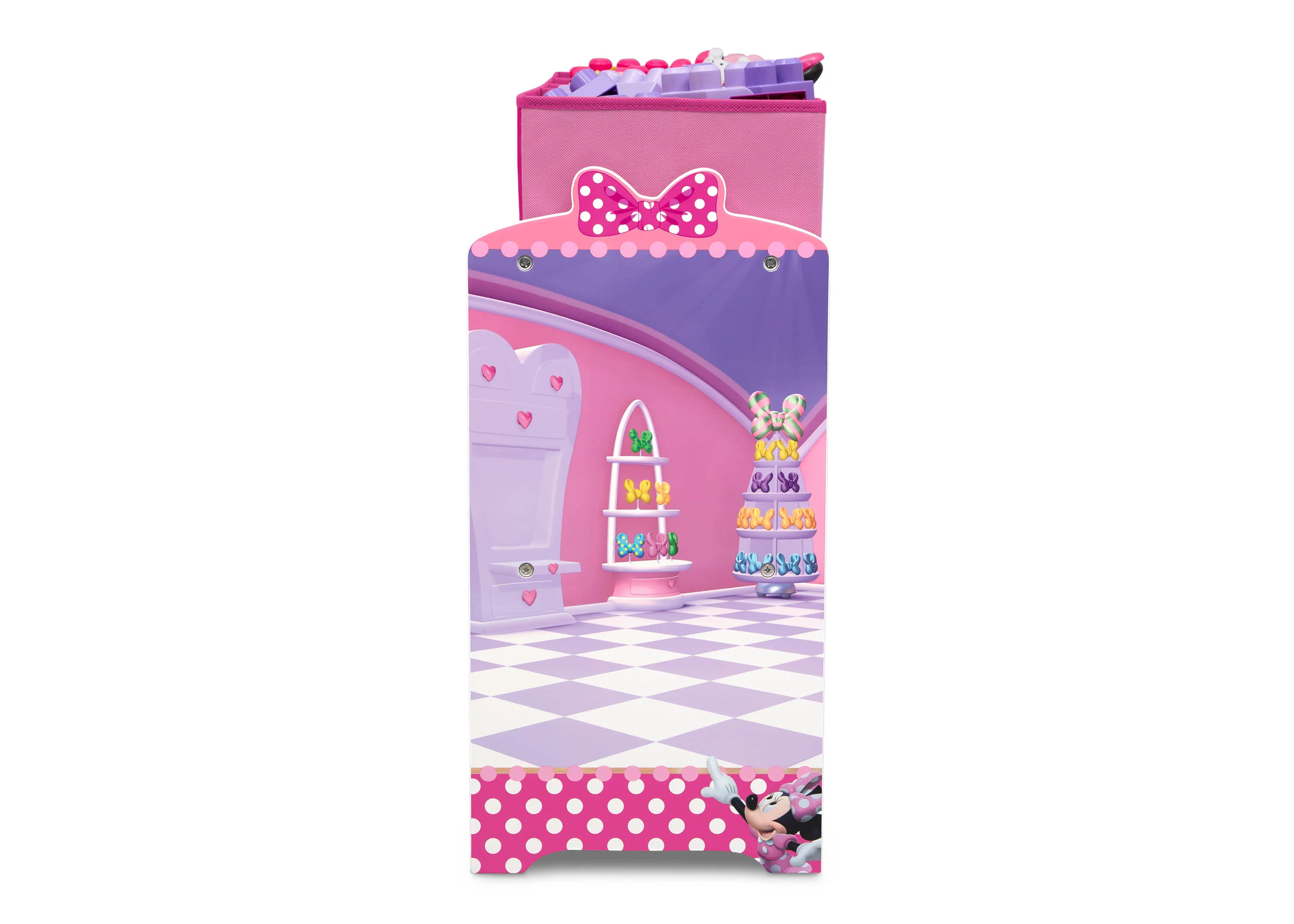 Minnie Mouse Deluxe 9 Bin Design and Store Toy Organizer - Image 5