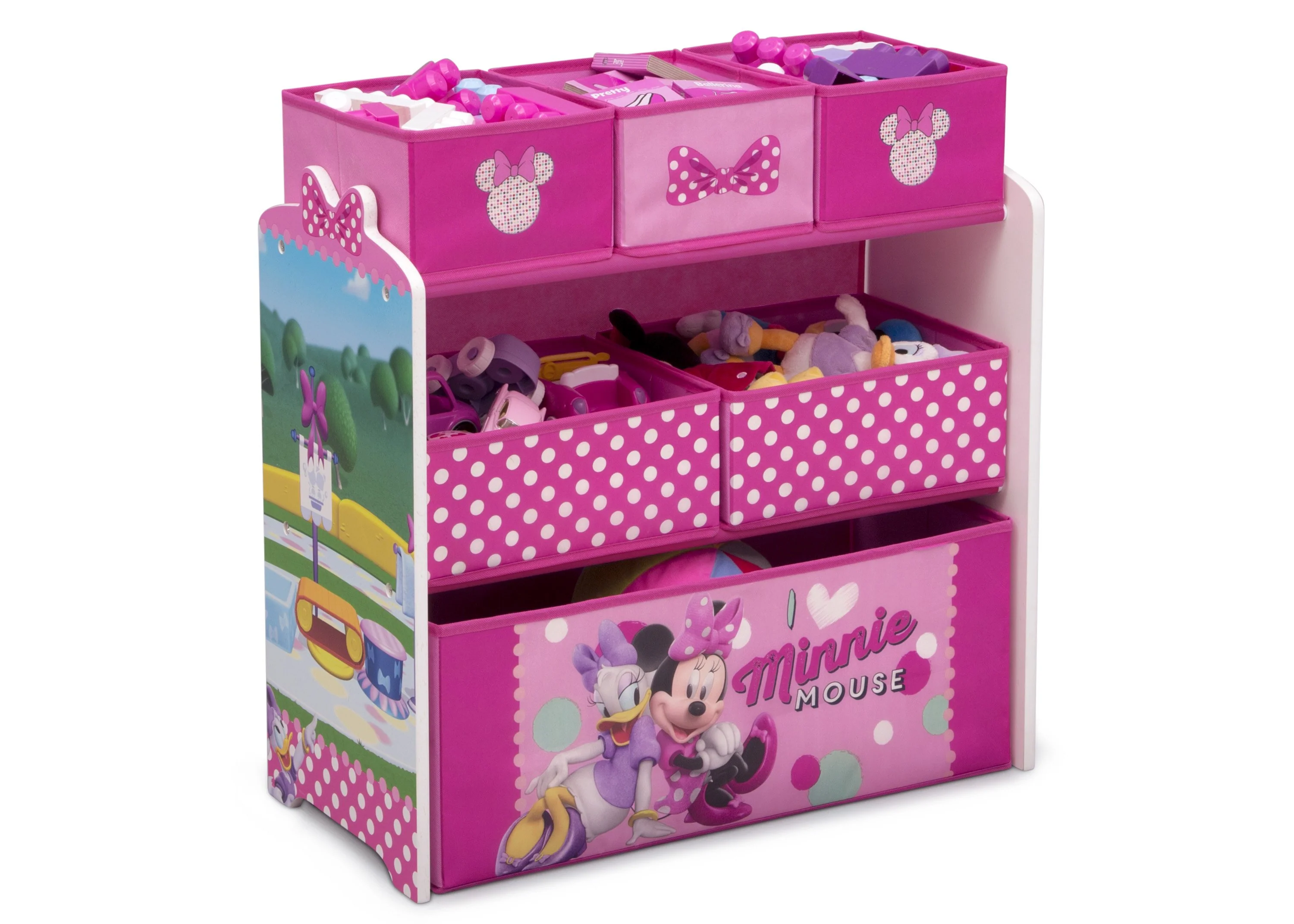 Minnie Mouse Design and Store 6 Bin Toy Organizer - Image 2