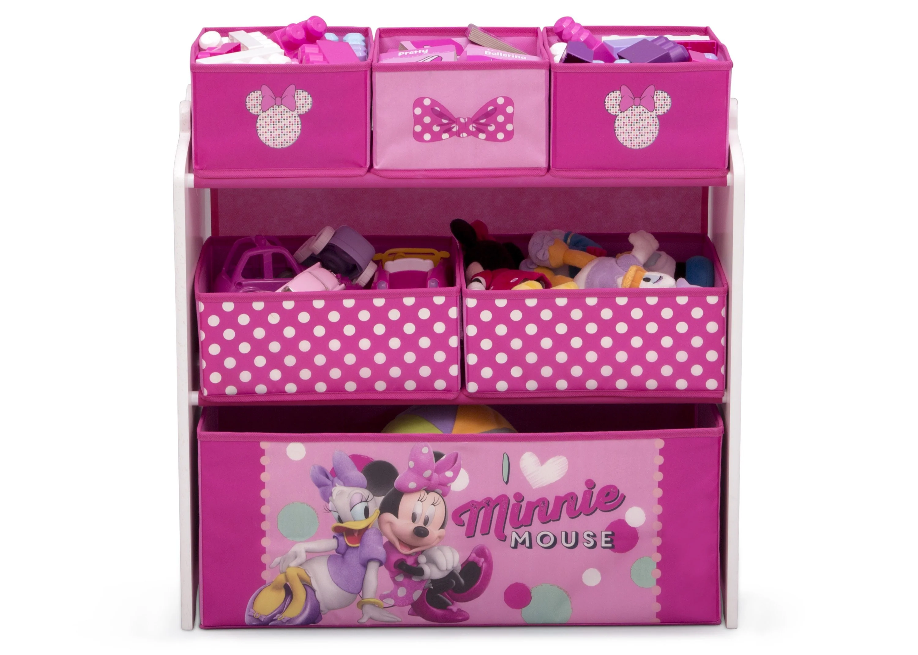 Minnie Mouse Design and Store 6 Bin Toy Organizer - Image 3