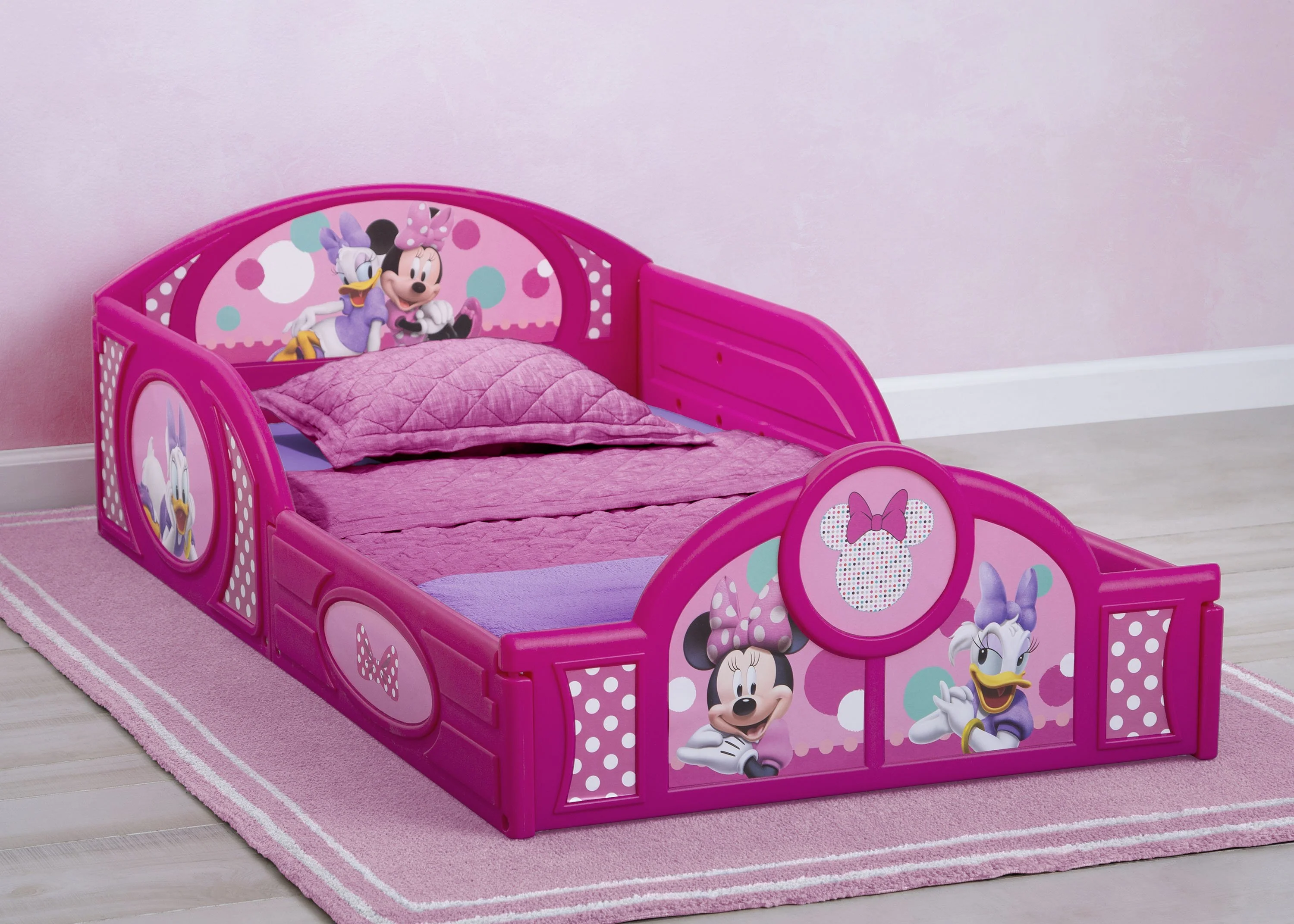 Minnie Mouse Plastic Sleep and Play Toddler Bed - Image 5