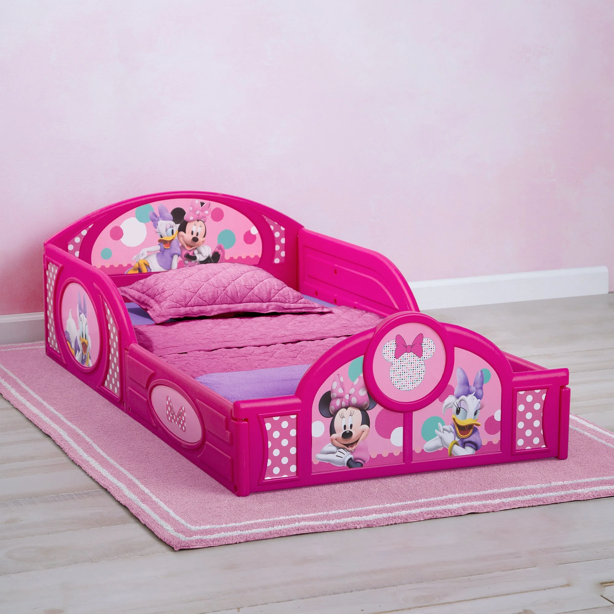 Minnie Mouse Plastic Sleep and Play Toddler Bed - Image 6