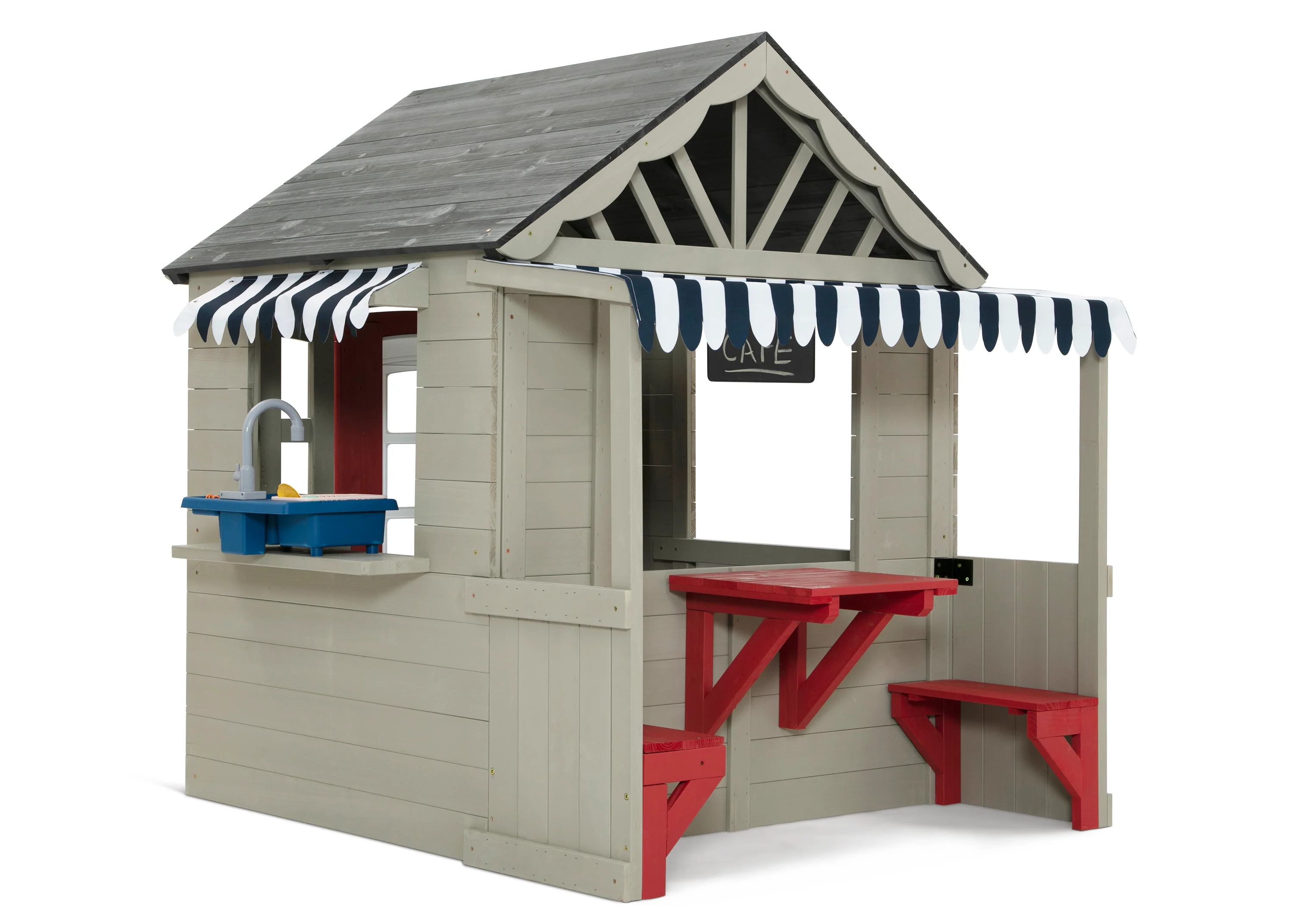MySize Deluxe Outdoor Playhouse with Play Sink with Running Water, Picnic Table & Mailbox - Image 6