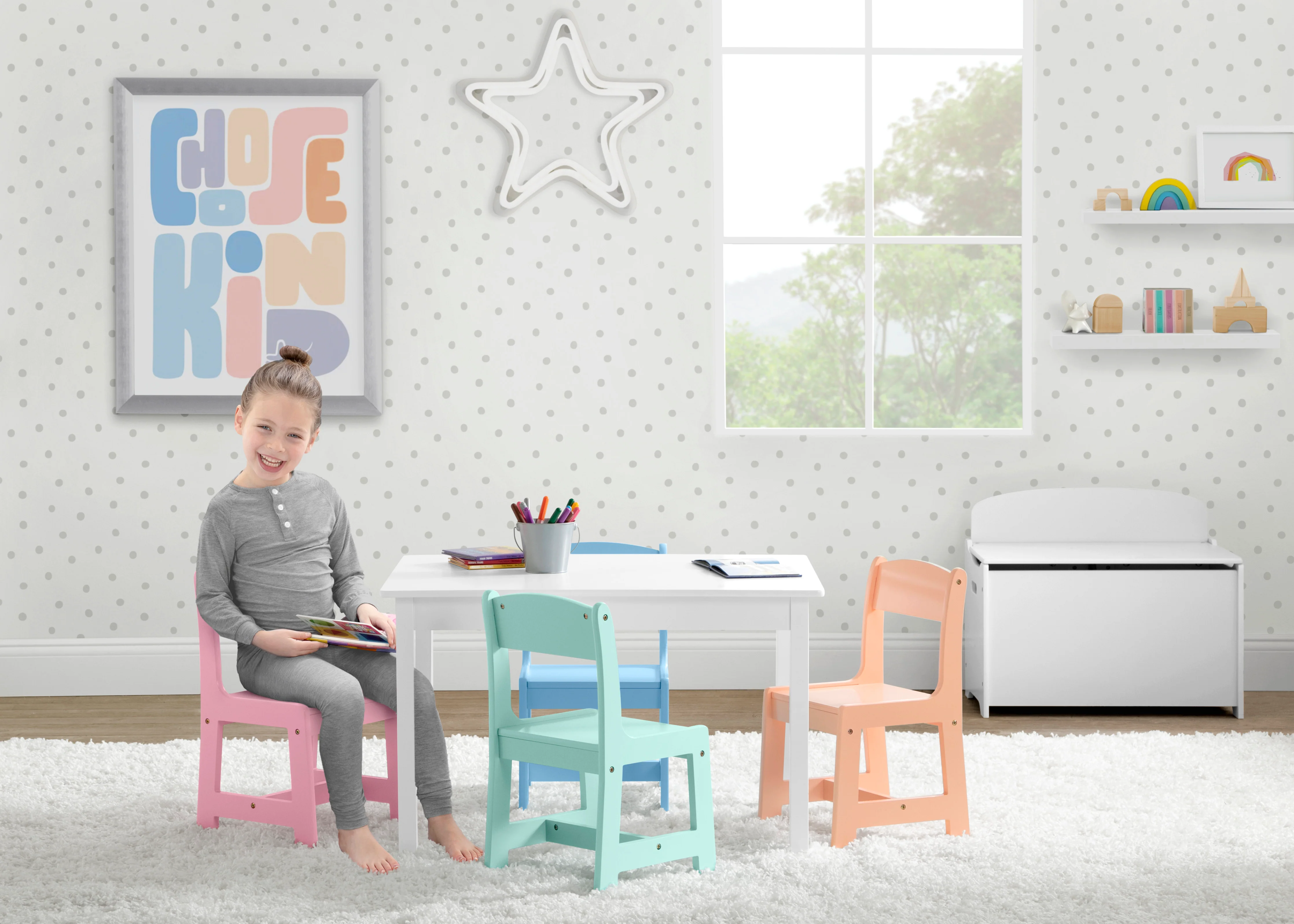 MySize Kids Table with 4 Chairs