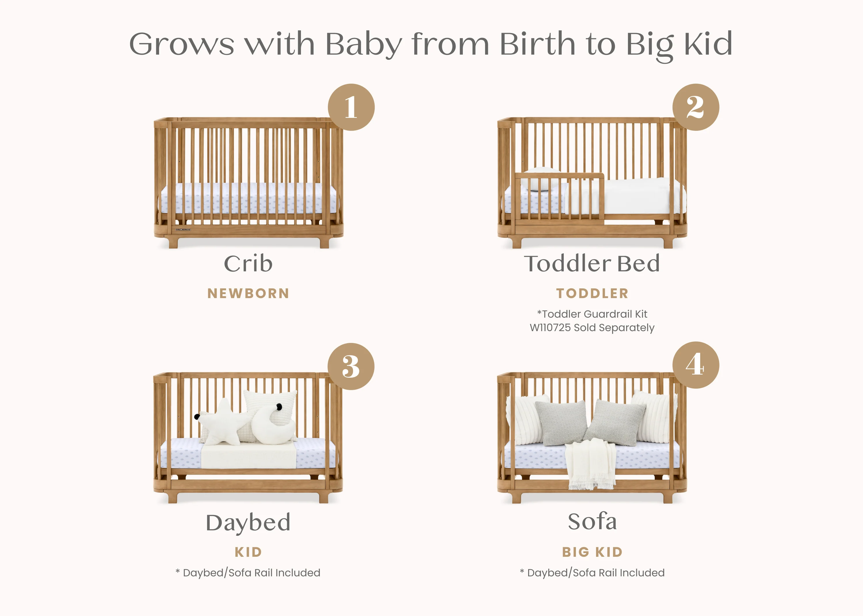 Nest 4-in-1 Convertible Crib - Image 3