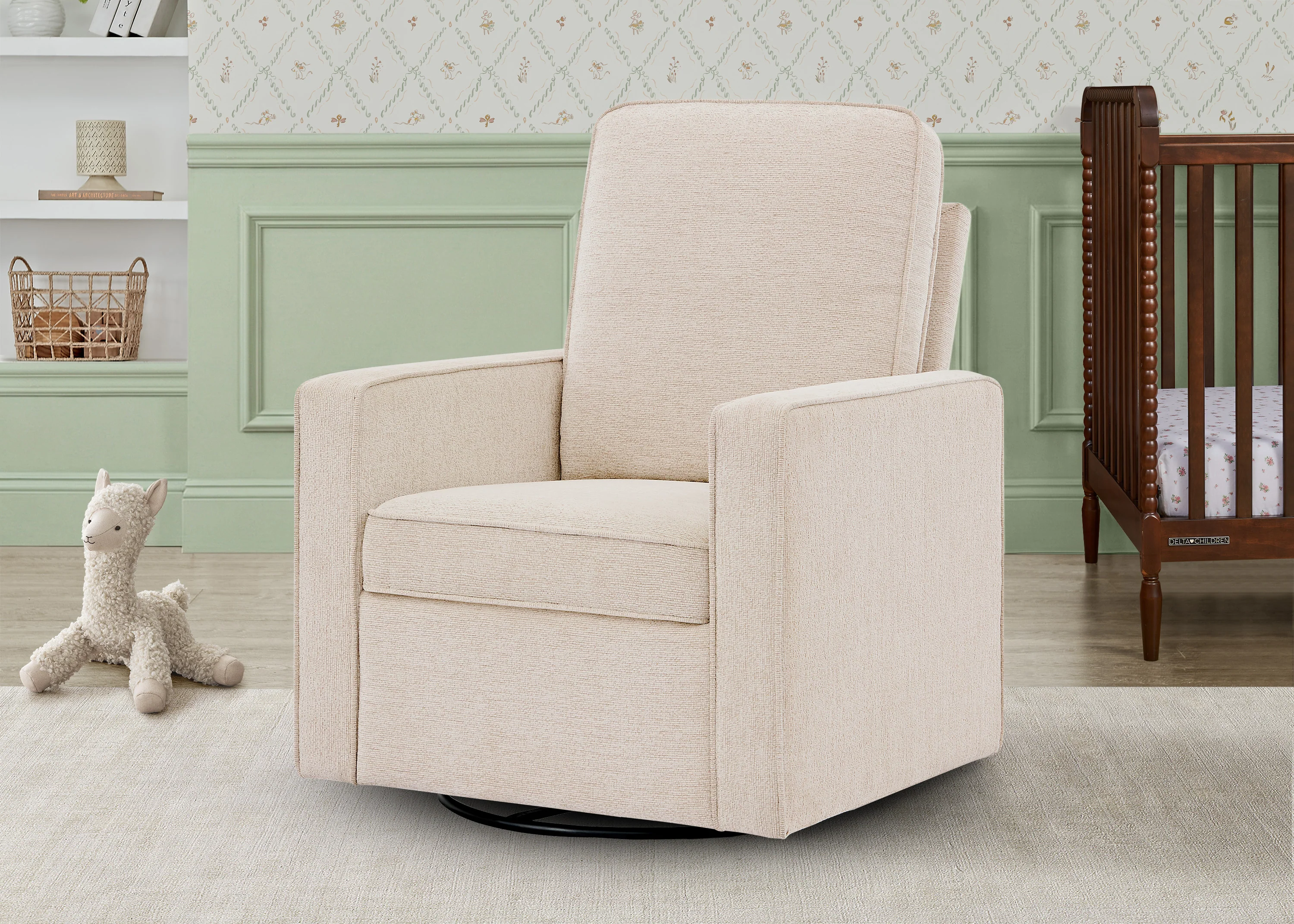 Noah Upholstered Swivel Glider - Image 6