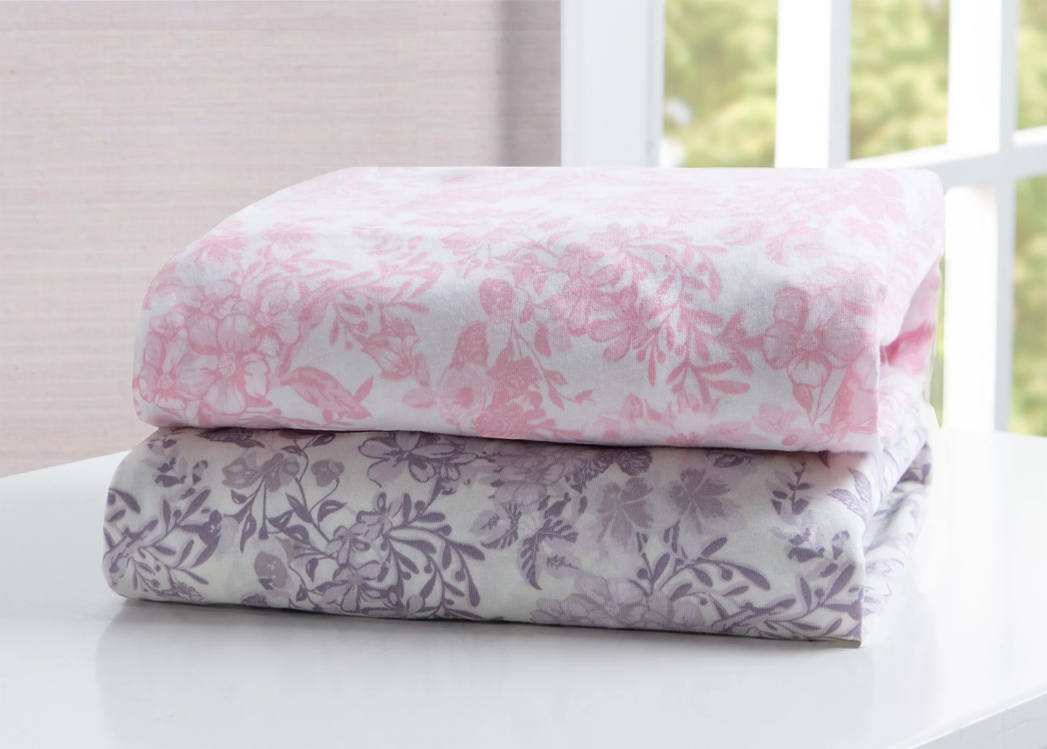 Pastel Floral Fitted Crib Sheets - 2 Pack