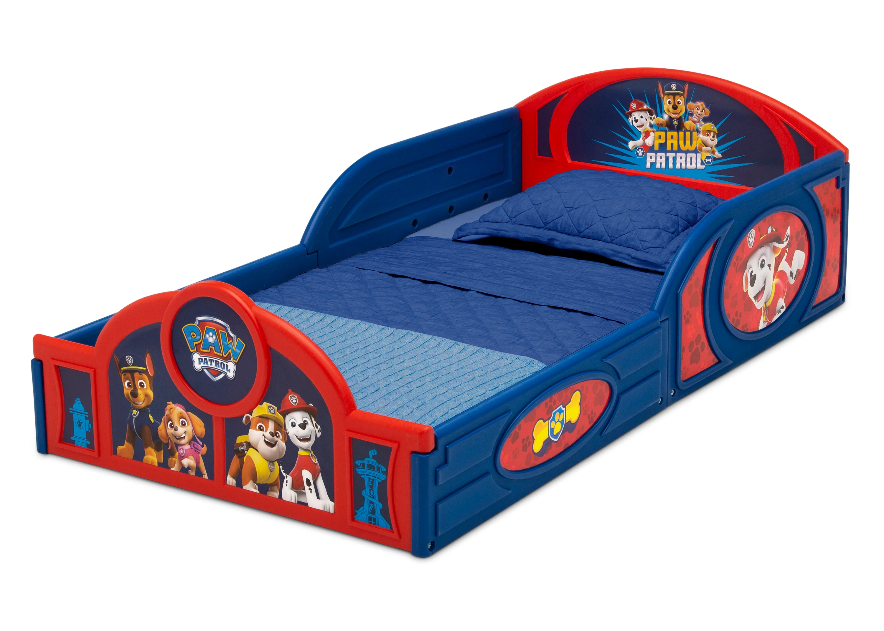 Paw Patrol 4-Piece Toddler Room-In-A-Box Set – Includes Sleep And Play Toddler Bed, Table, 1 Chair And Fabric Toy Box - Image 3