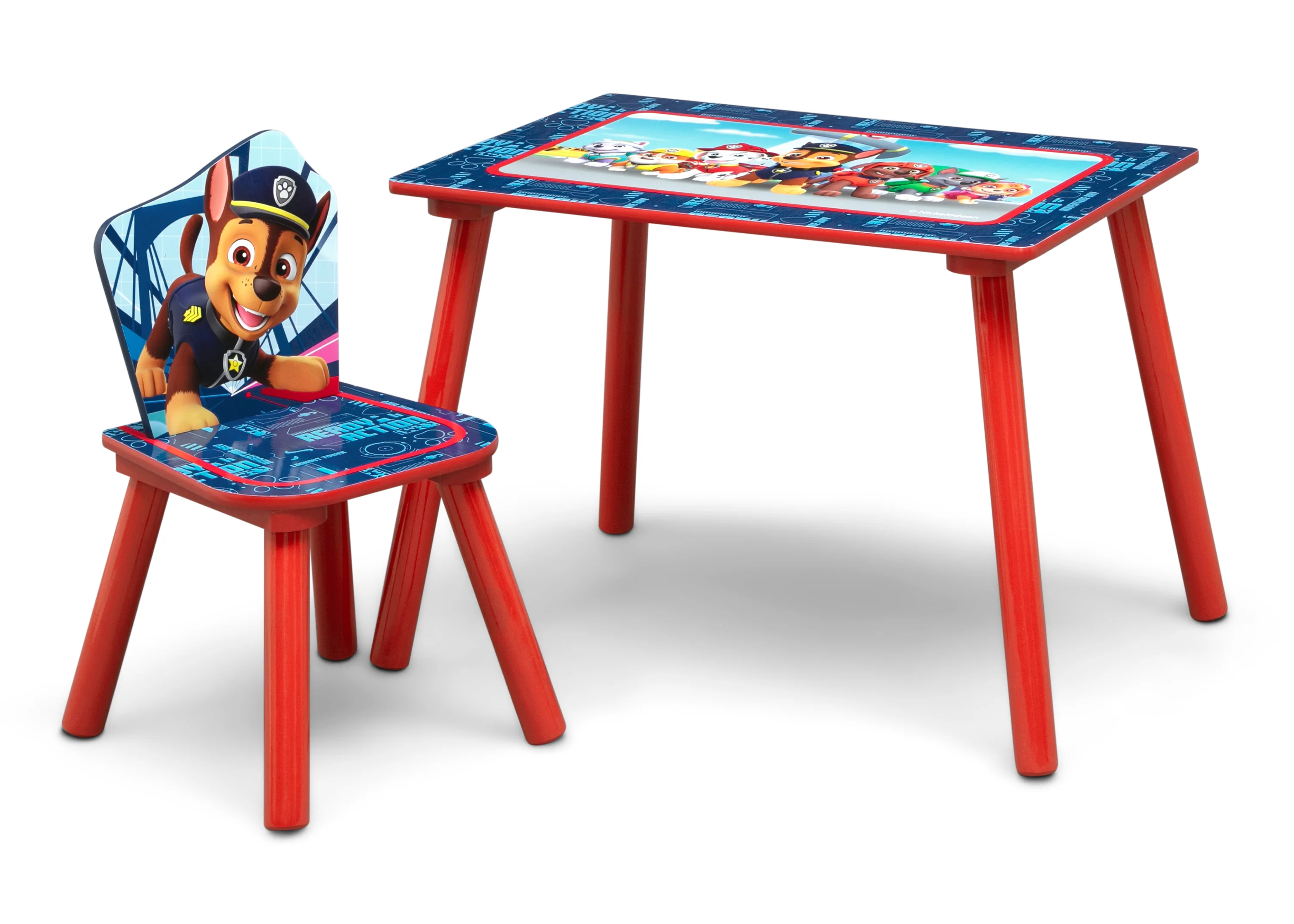 Paw Patrol 4-Piece Toddler Room-In-A-Box Set – Includes Sleep And Play Toddler Bed, Table, 1 Chair And Fabric Toy Box - Image 5