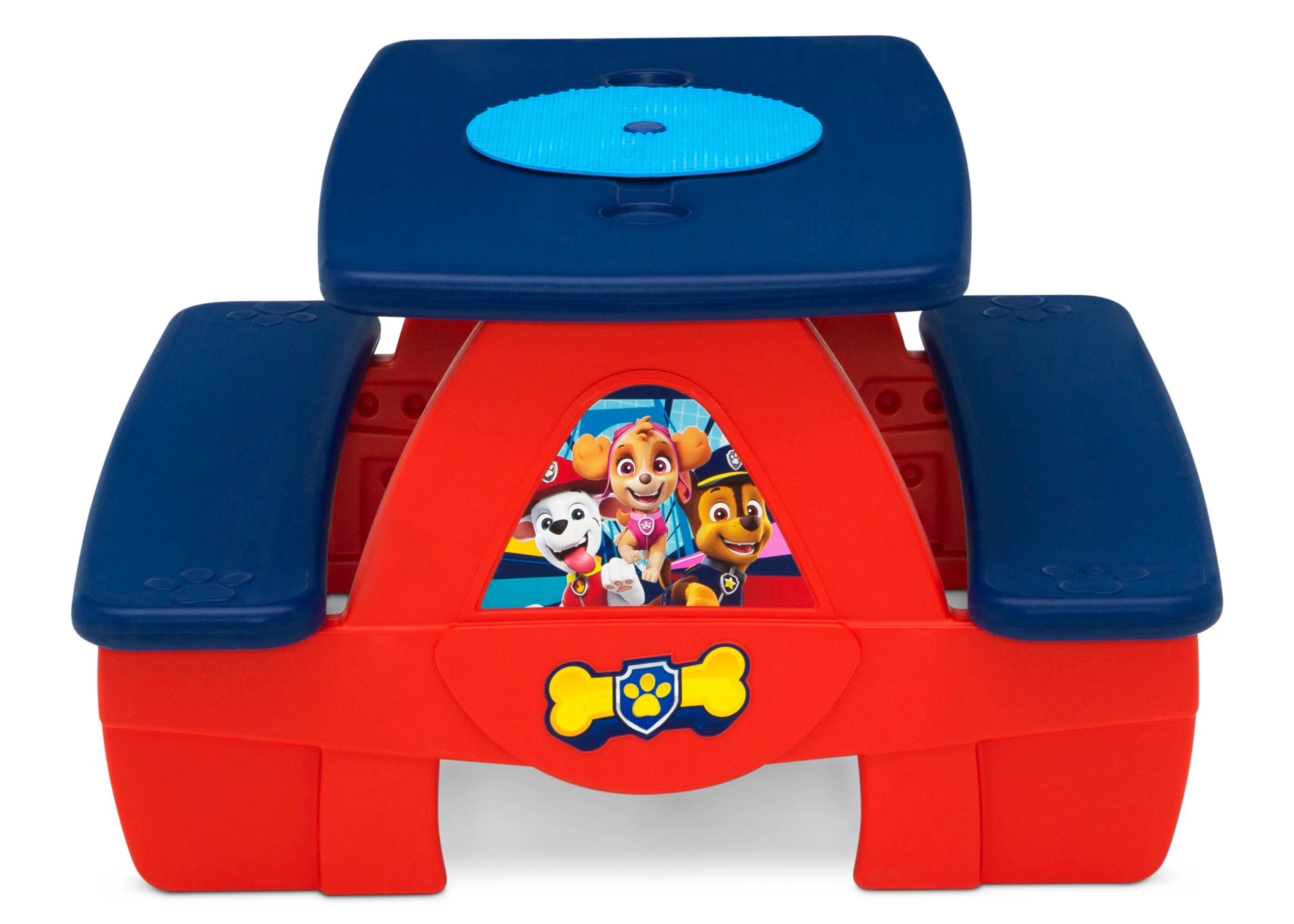 PAW Patrol 4 Seat Activity Picnic Table with LEGO Compatible Tabletop - Image 6