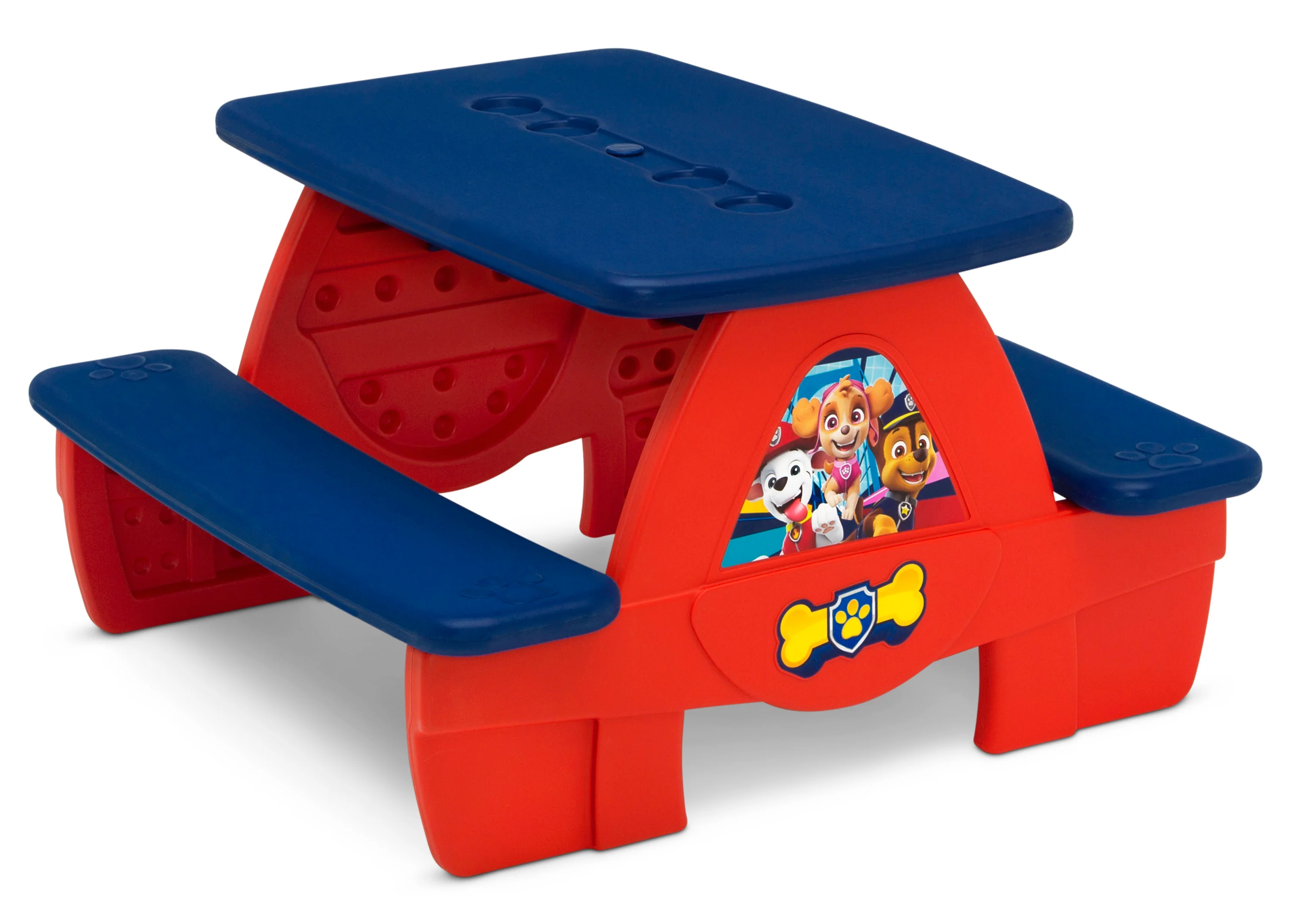 PAW Patrol 4 Seat Activity Picnic Table with LEGO Compatible Tabletop - Image 7