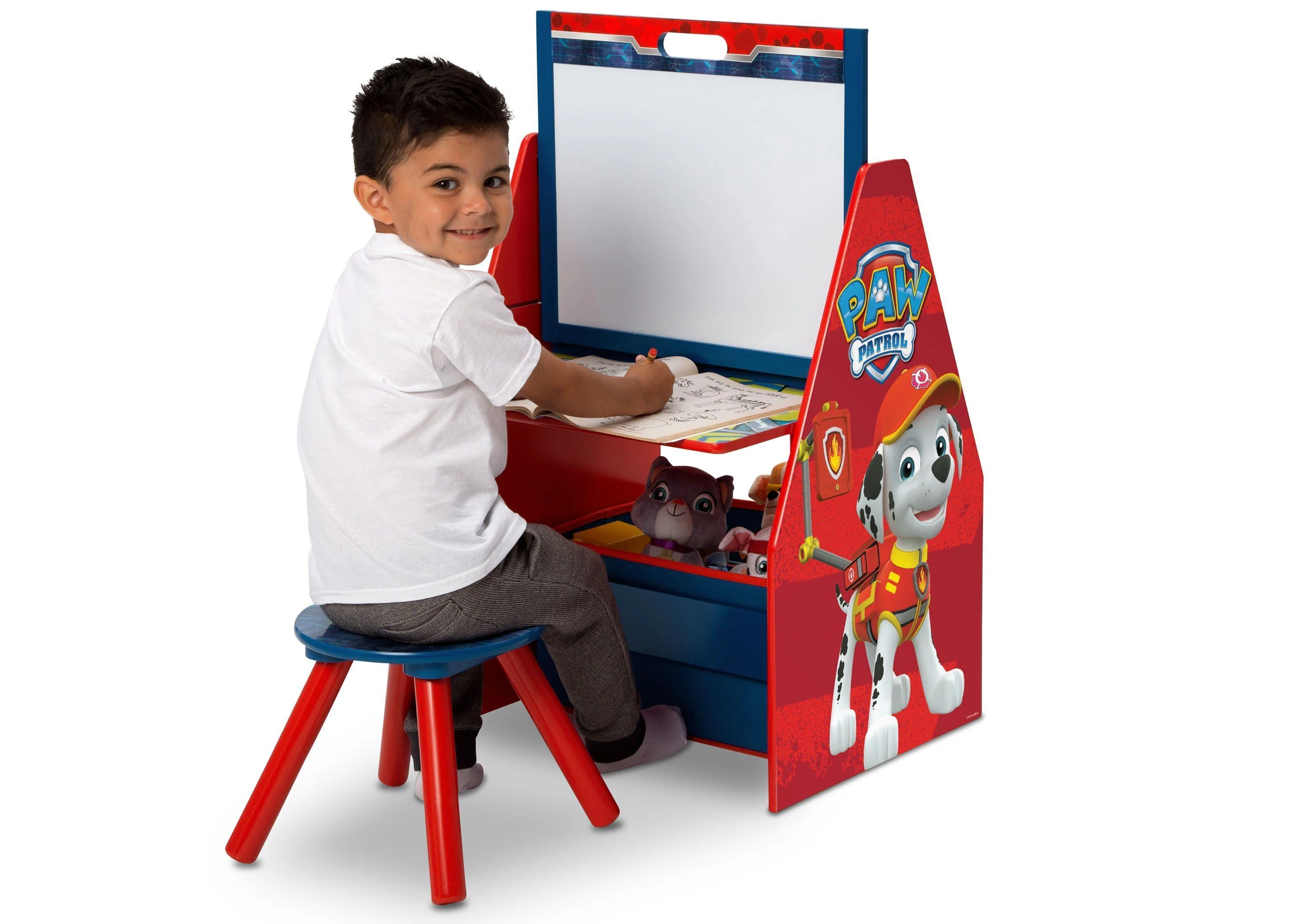 PAW Patrol Deluxe Kids Art Table - Easel, Desk, Stool, Toy Organizer - Image 4