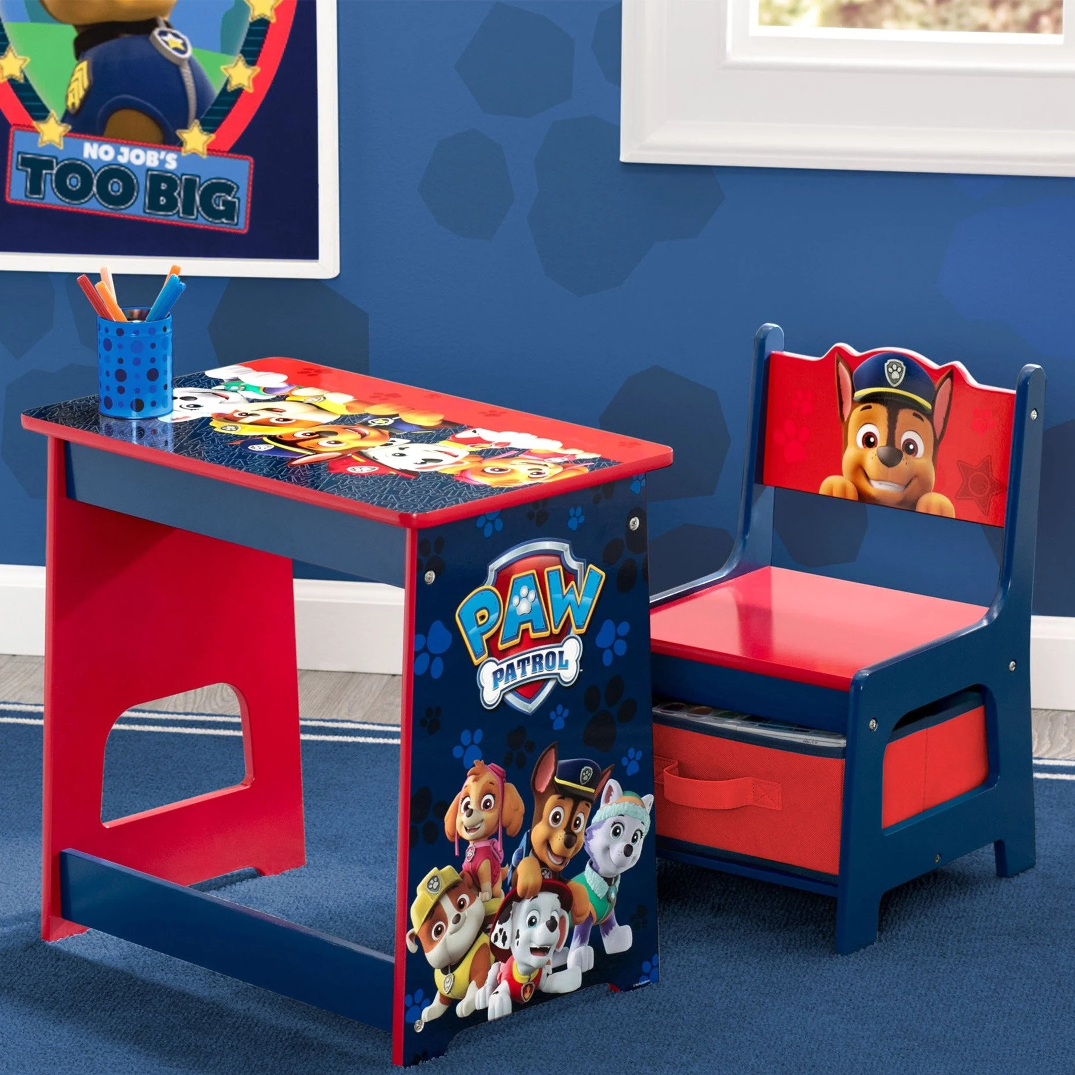 PAW Patrol Kids Wood Desk and Chair Set - Image 6