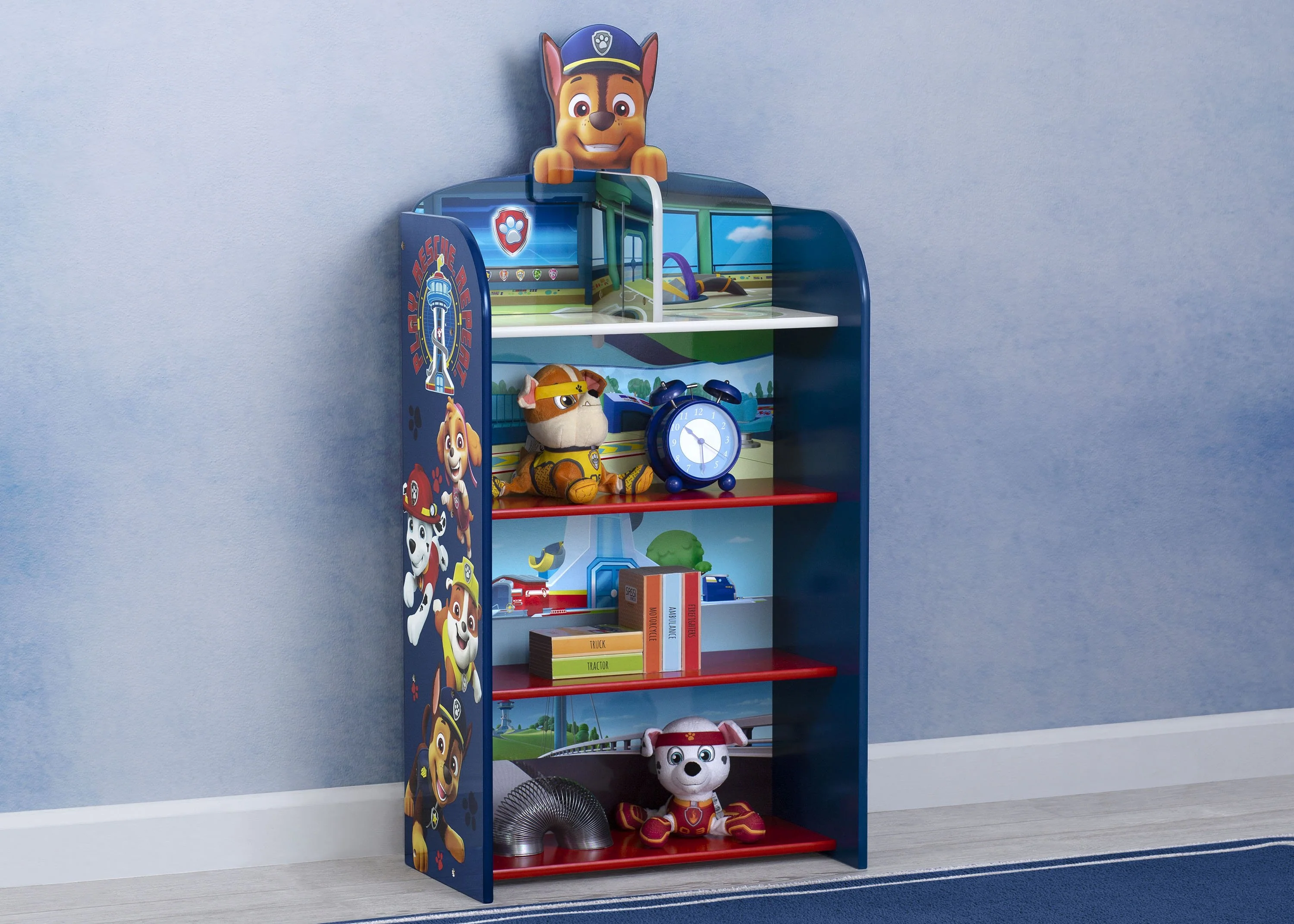 PAW Patrol Wooden Playhouse 4-Shelf Bookcase