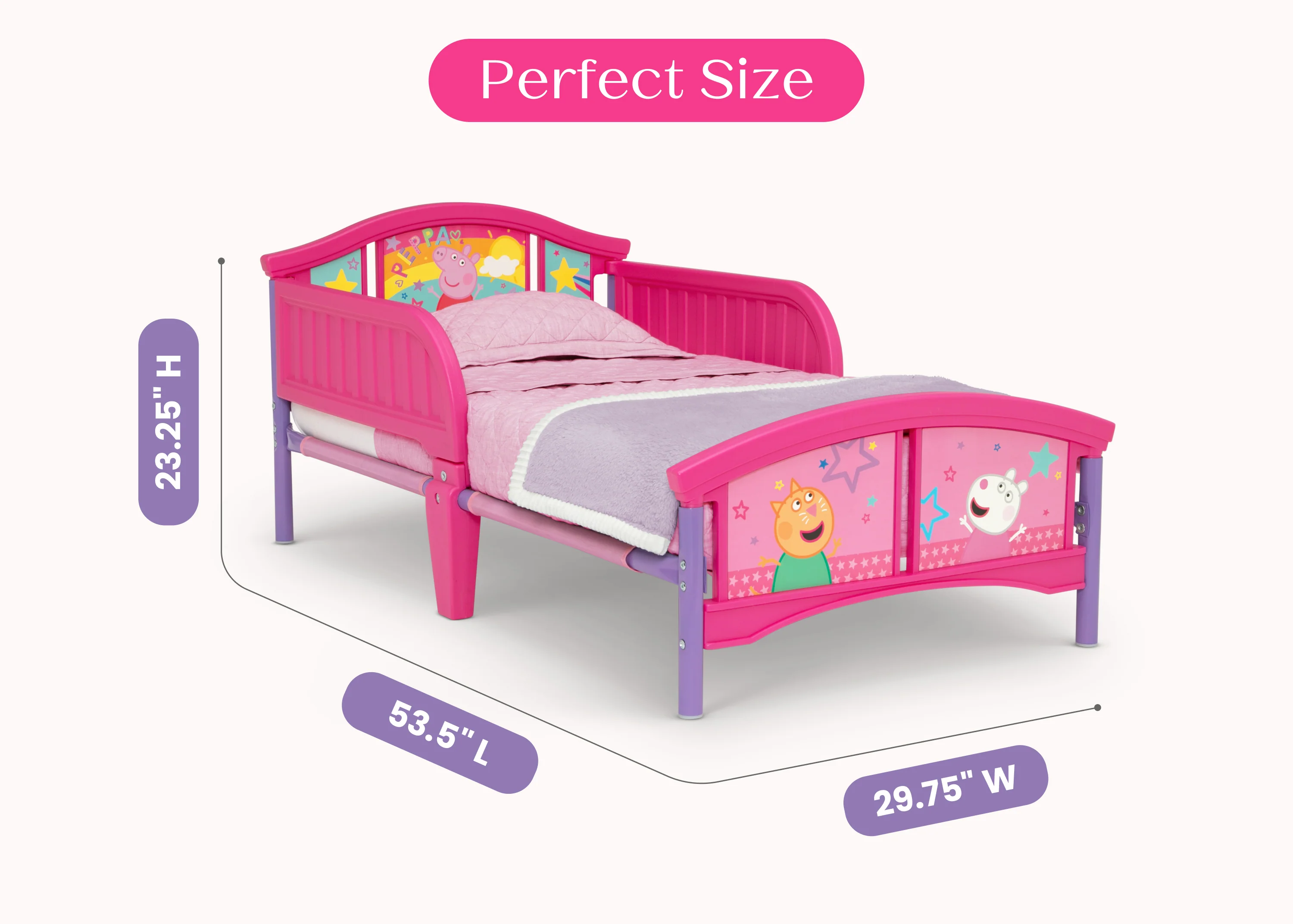 Peppa Pig Big Adventures Plastic Toddler Bed - Image 4