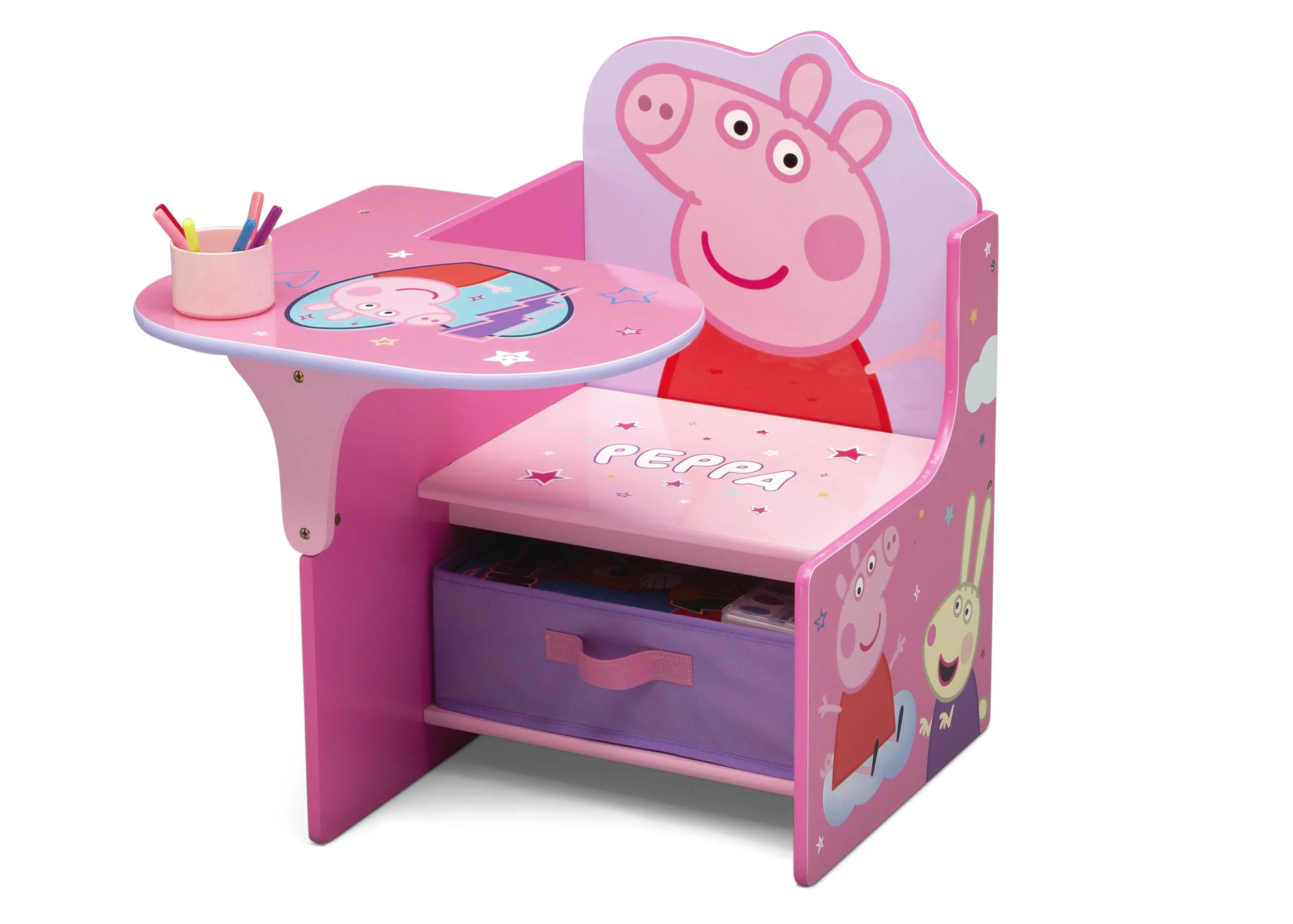 Peppa Pig Chair Desk with Storage Bin - Image 3