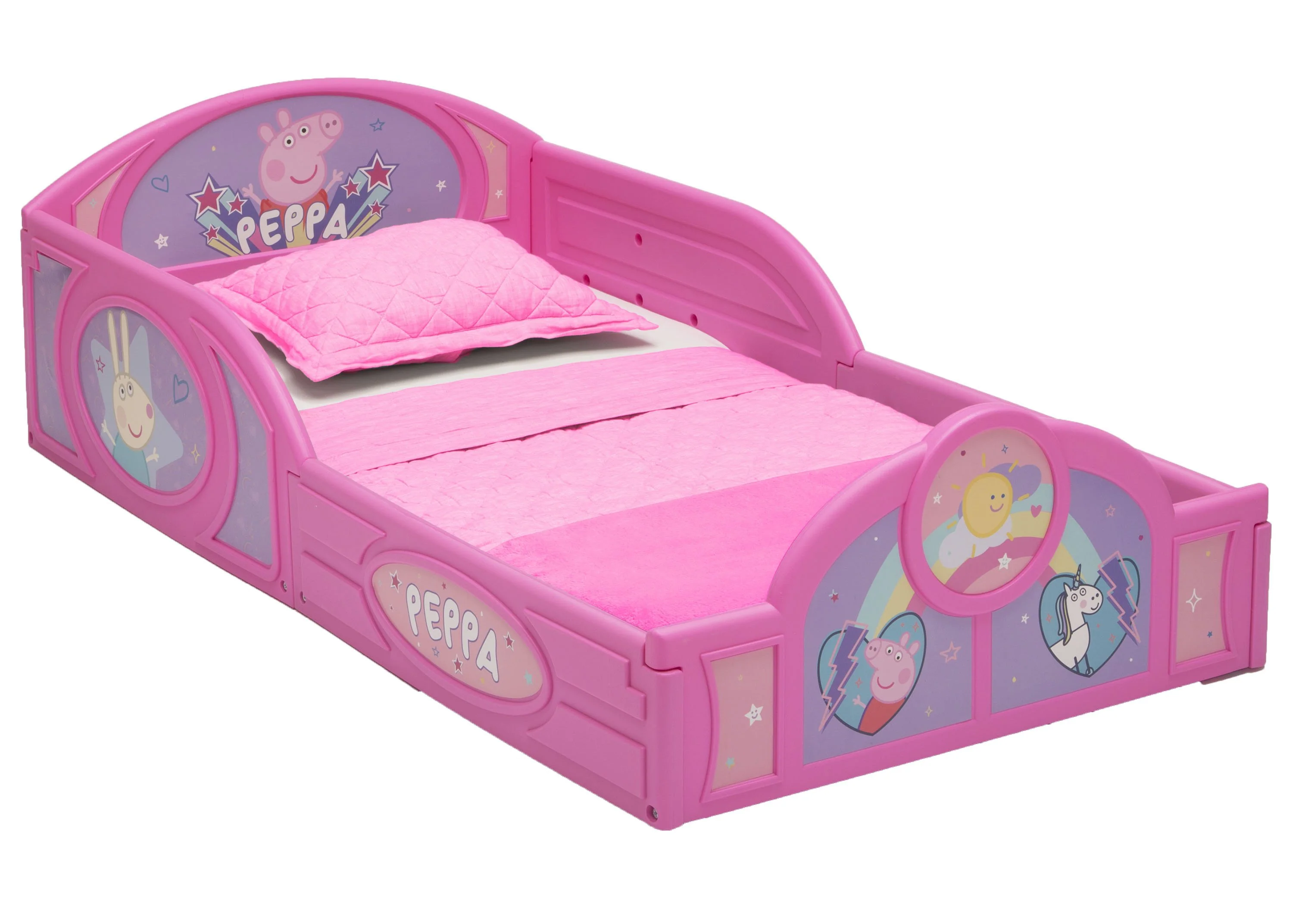 Peppa Pig Plastic Sleep and Play Toddler Bed - Image 3