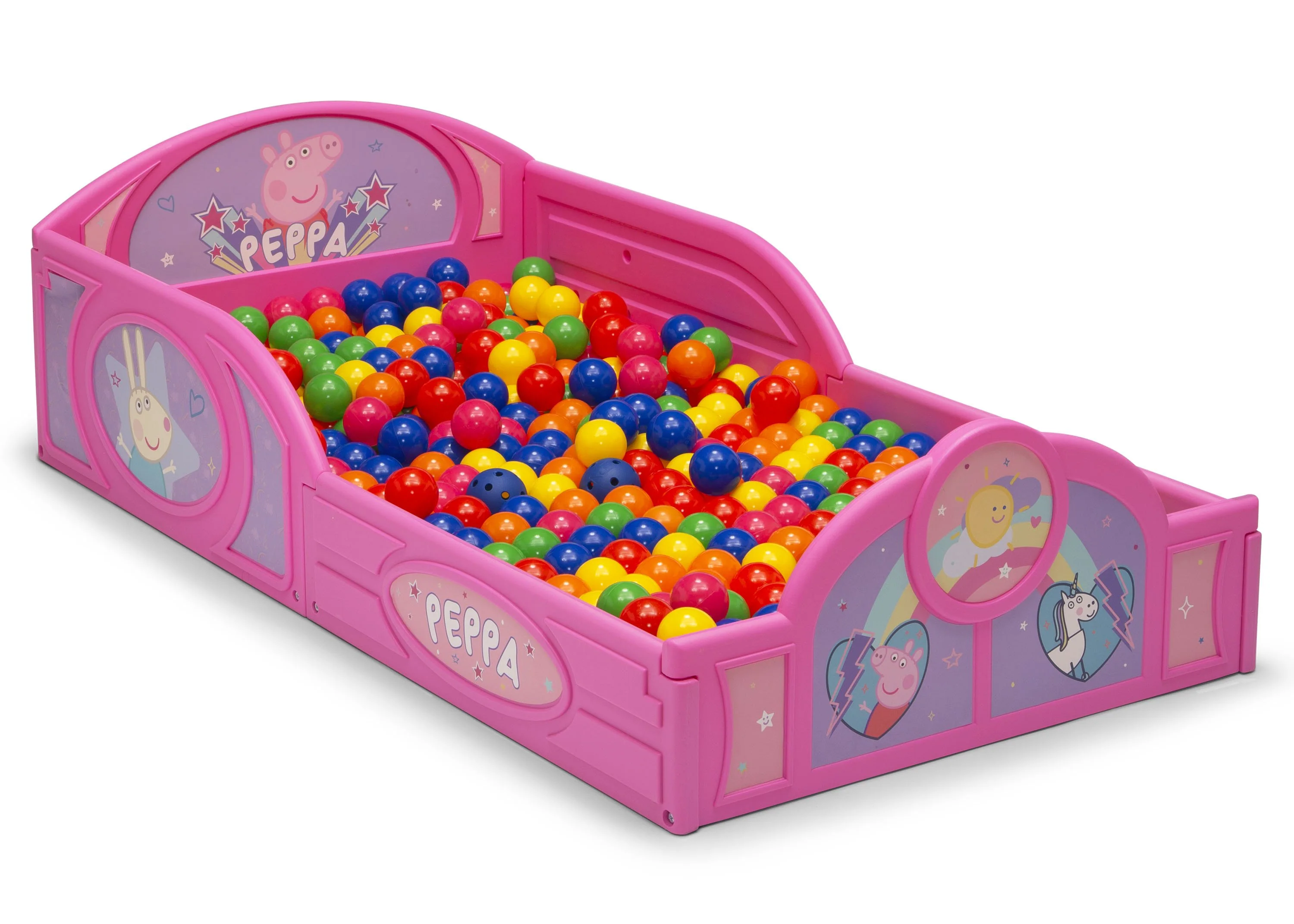 Peppa Pig Plastic Sleep and Play Toddler Bed - Image 4