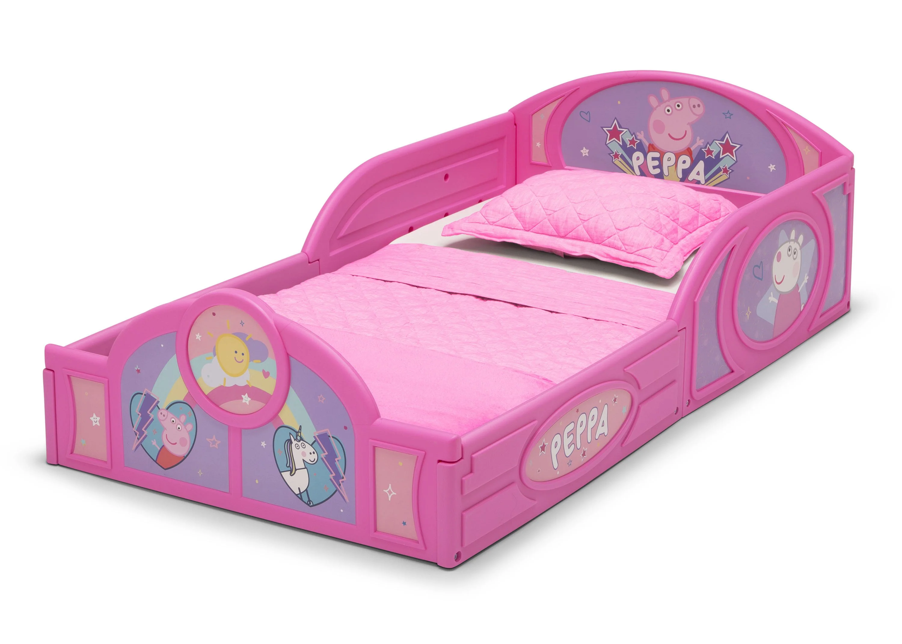 Peppa Pig Plastic Sleep and Play Toddler Bed - Image 5