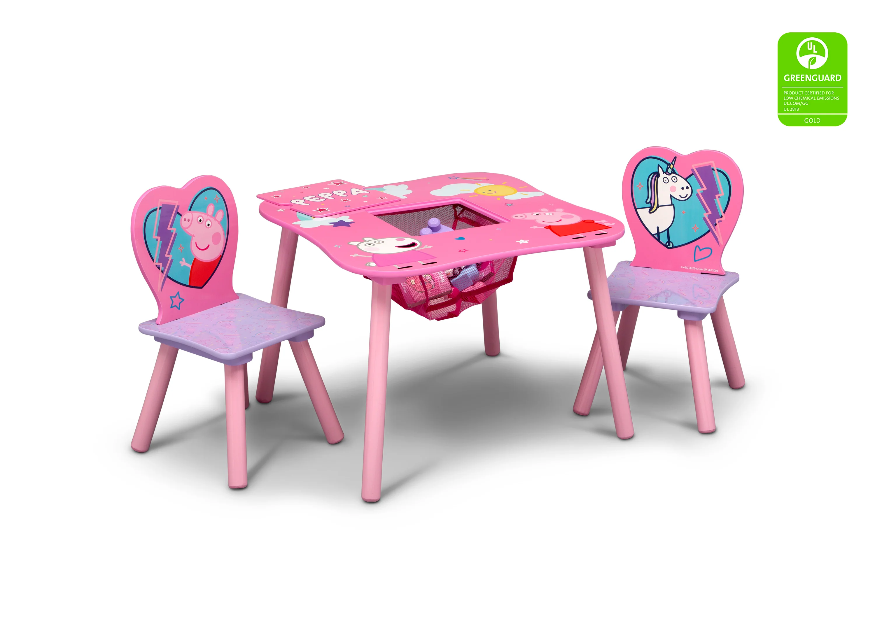 Peppa Pig Table and Chair Set with Storage - Image 4